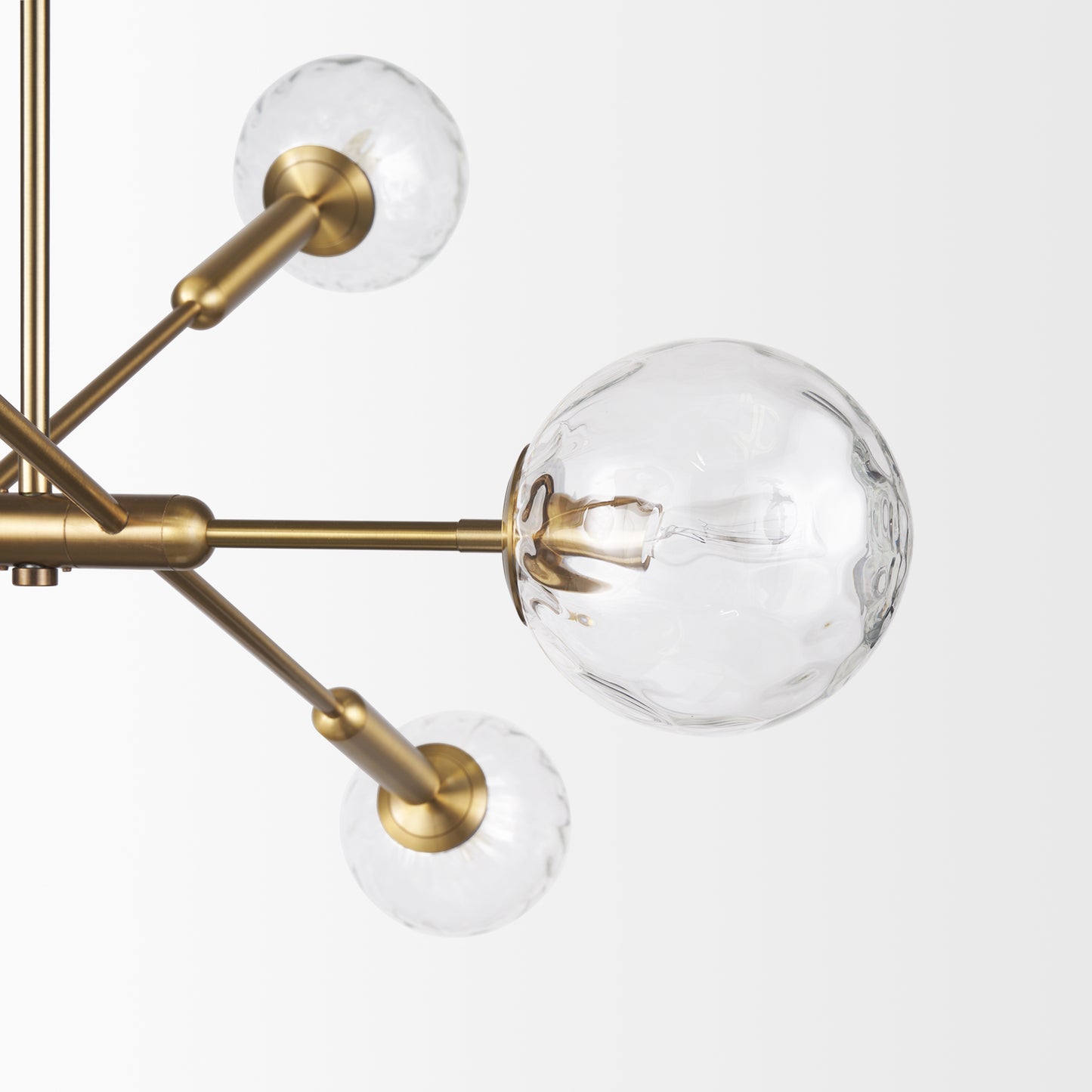 Britton Chandelier Gold Metal | Clear Glass - chandeliers