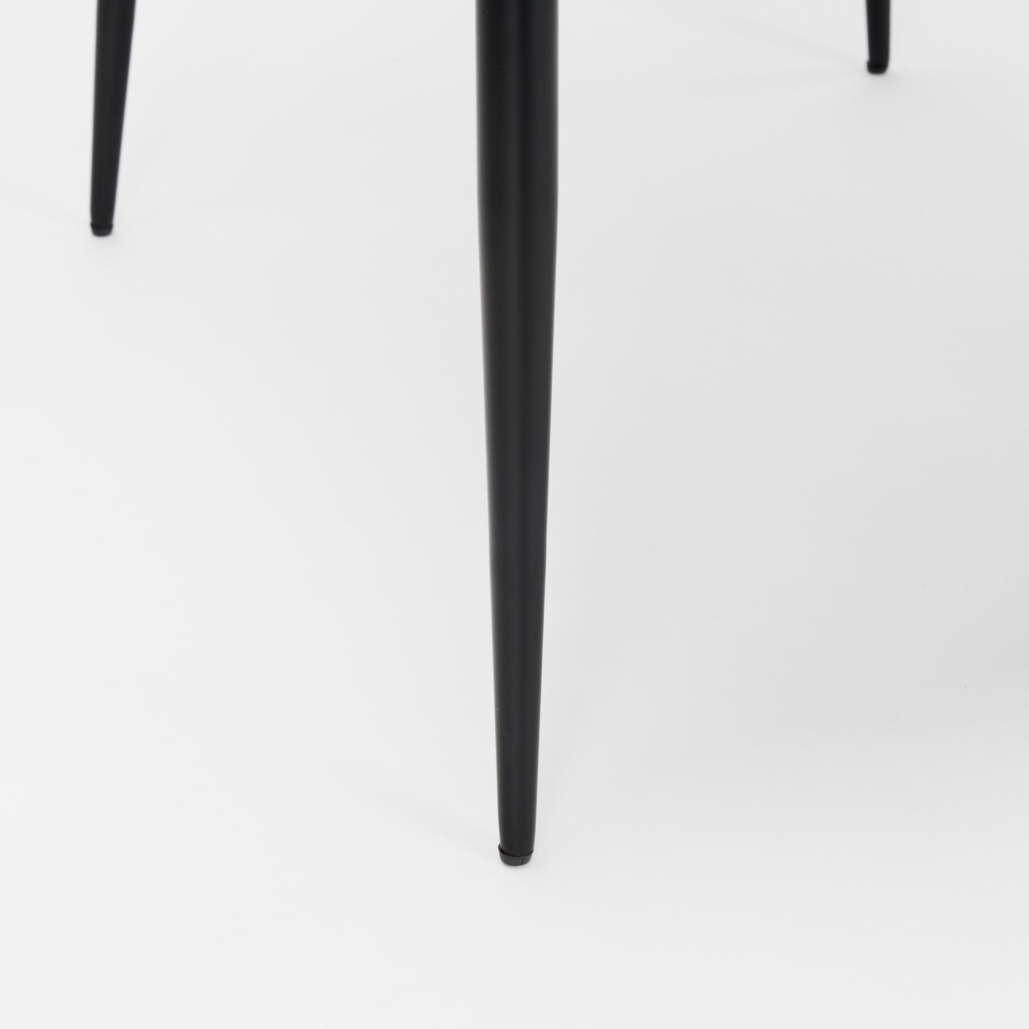 Hartt Dining Chair W/ Matte Black Metal Frame and Gray Fabric