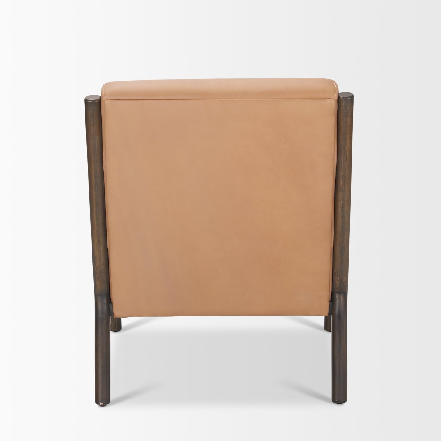 Cashel Accent Chair Medium Brown Wood | Leather - accent-chairs