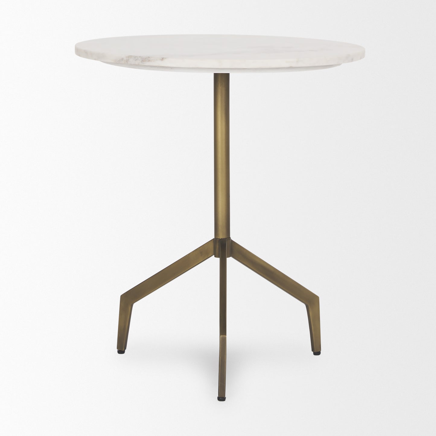Serre Accent Table White Marble | Gold Metal - end-and-side-tables