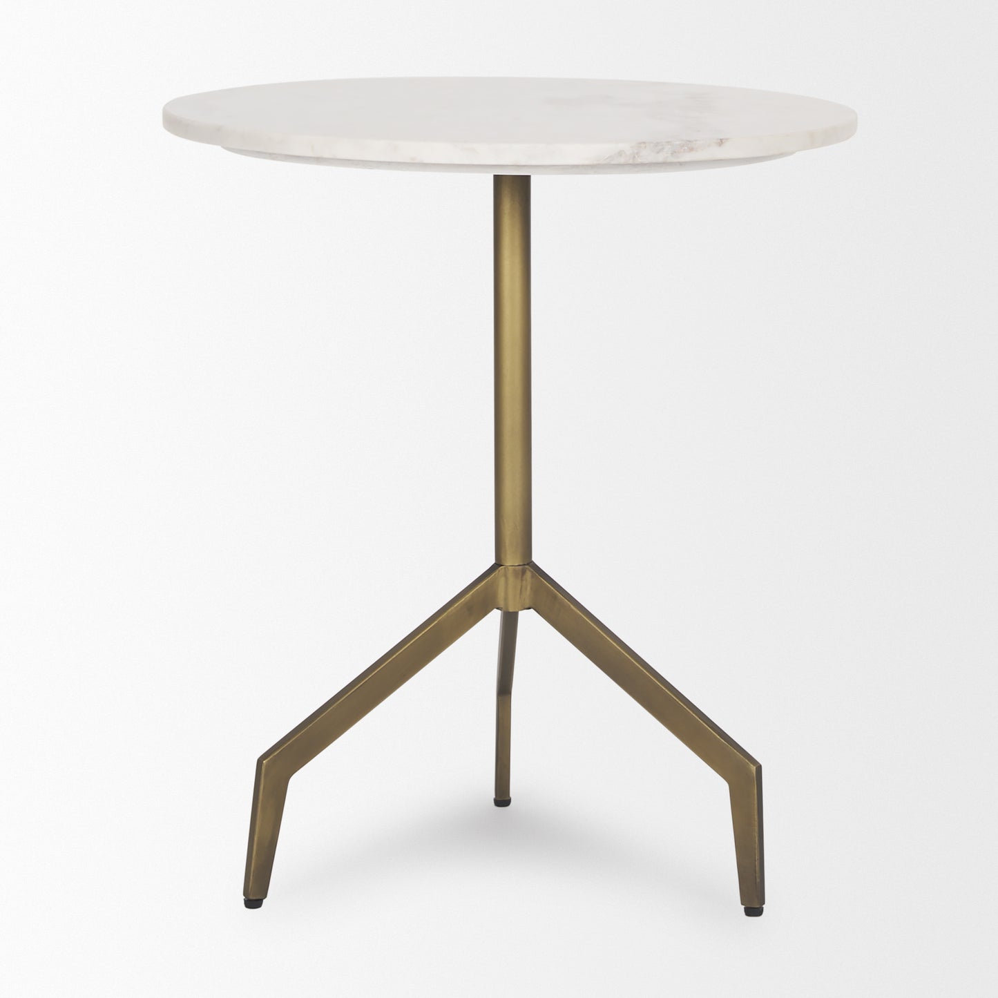 Serre Accent Table White Marble | Gold Metal - end-and-side-tables