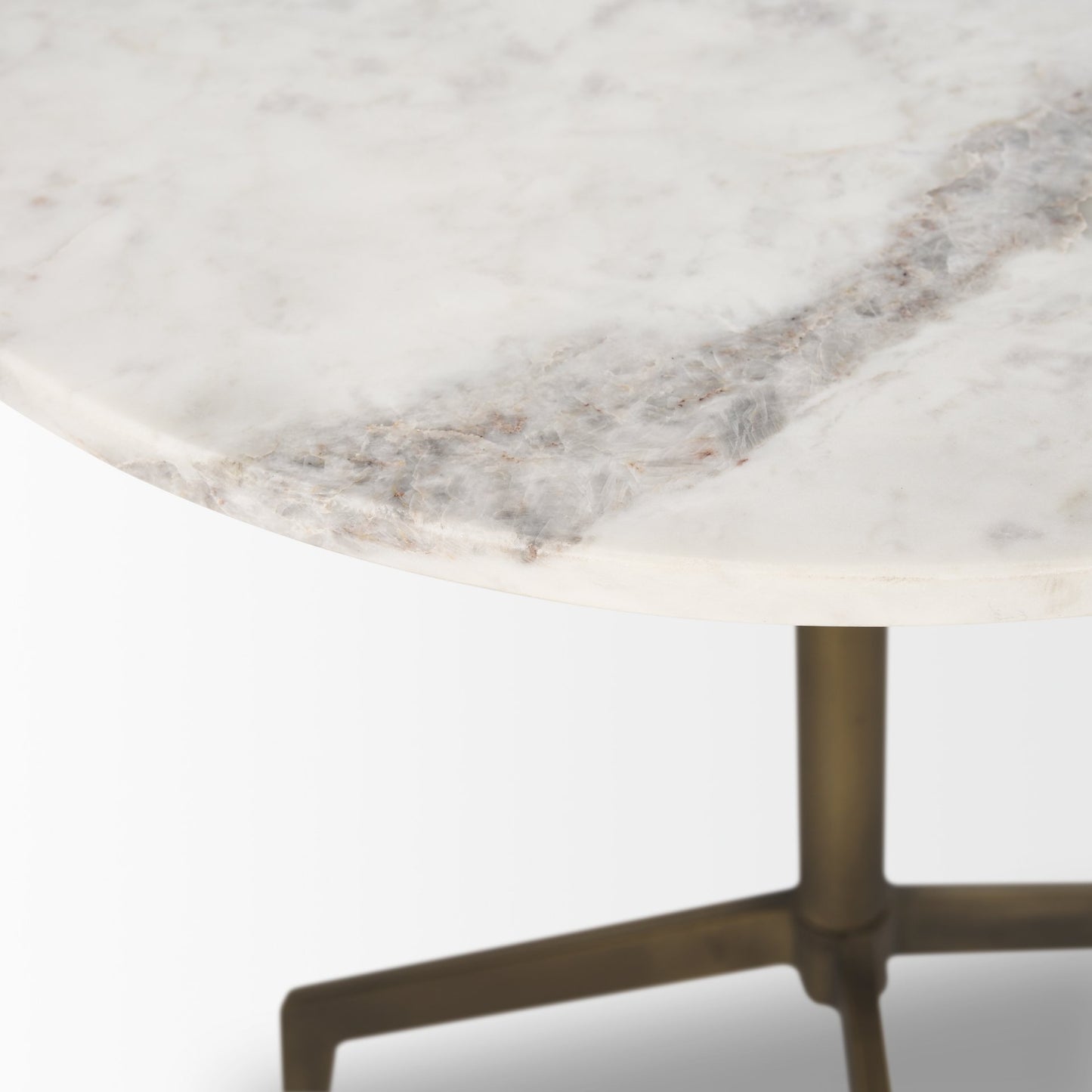 Serre Accent Table White Marble | Gold Metal - end-and-side-tables