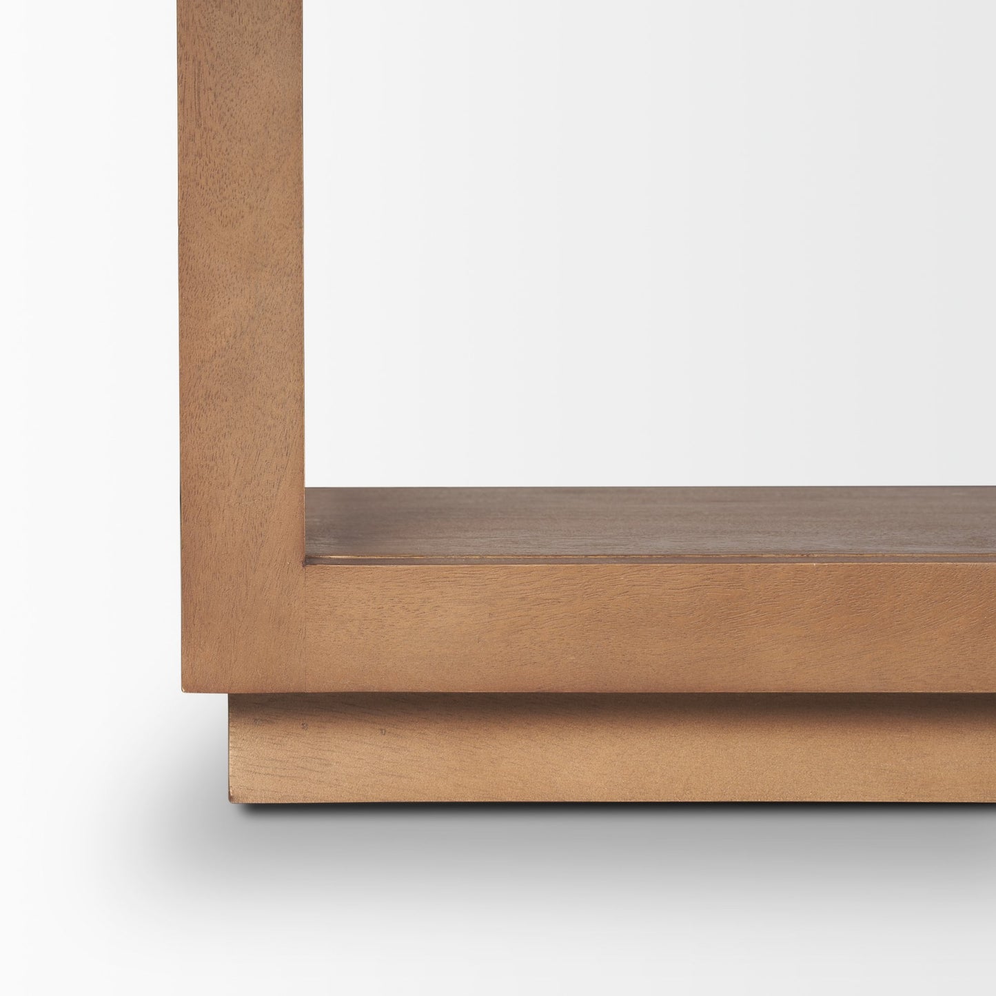 Bela 80" Medium Brown Wood Arched Console Table