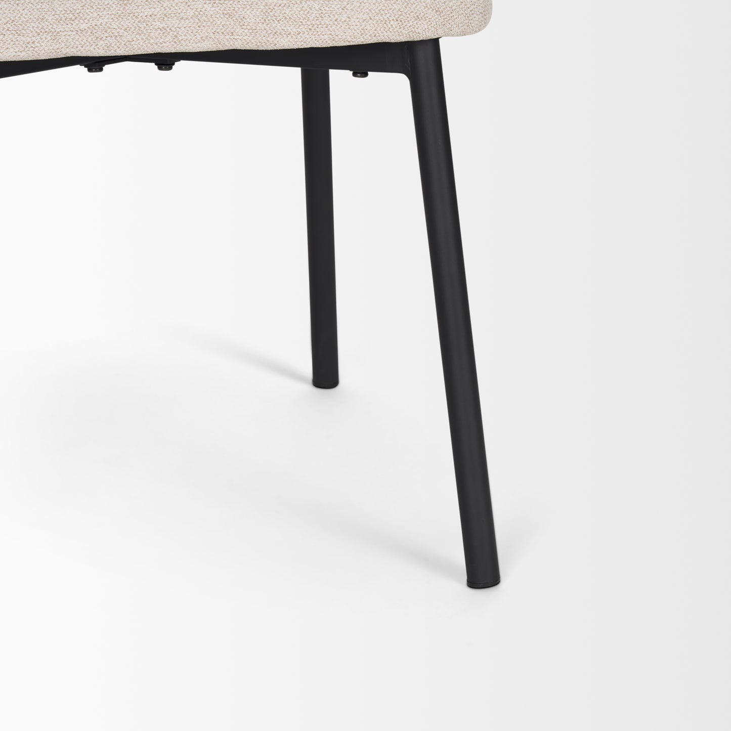 Shannon Dining Chair w/ Oatmeal Fabric & Matte Black Metal