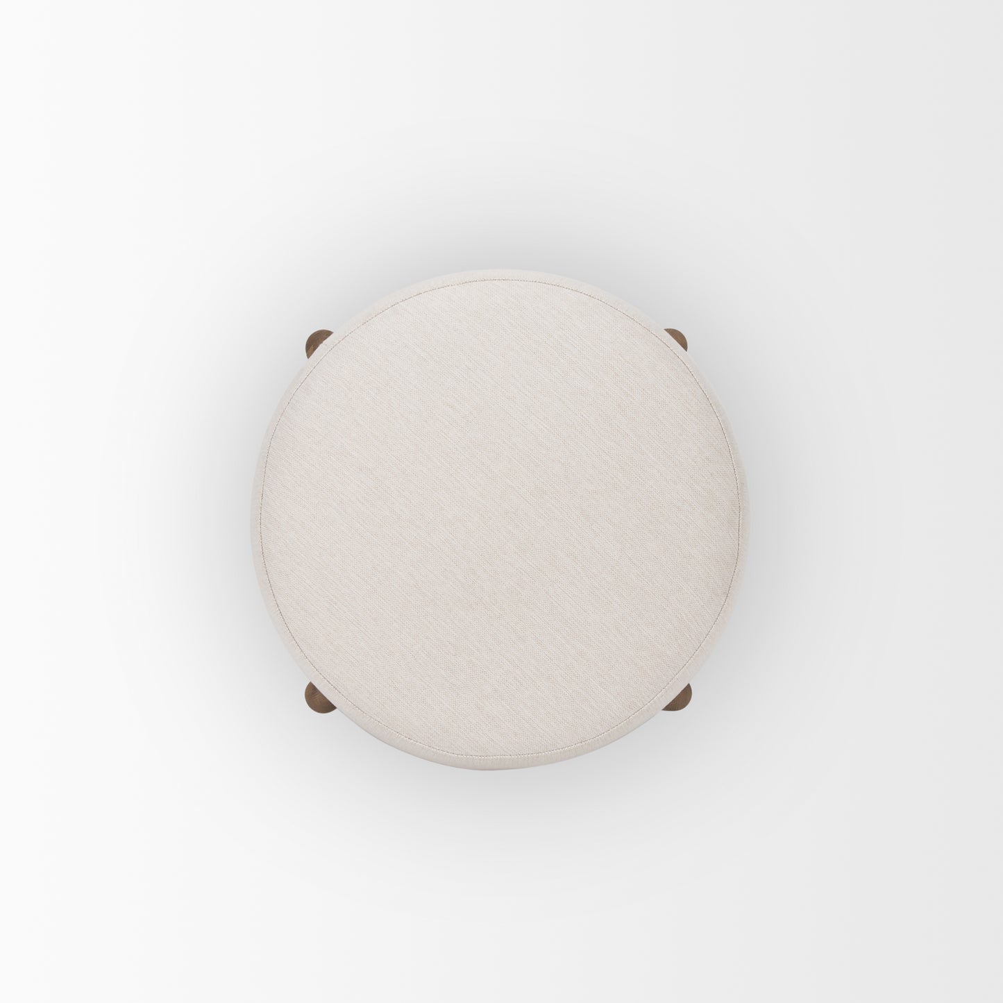 Gwynn Pouf Dark Brown Wood | Oatmeal - ottoman-and-poufs