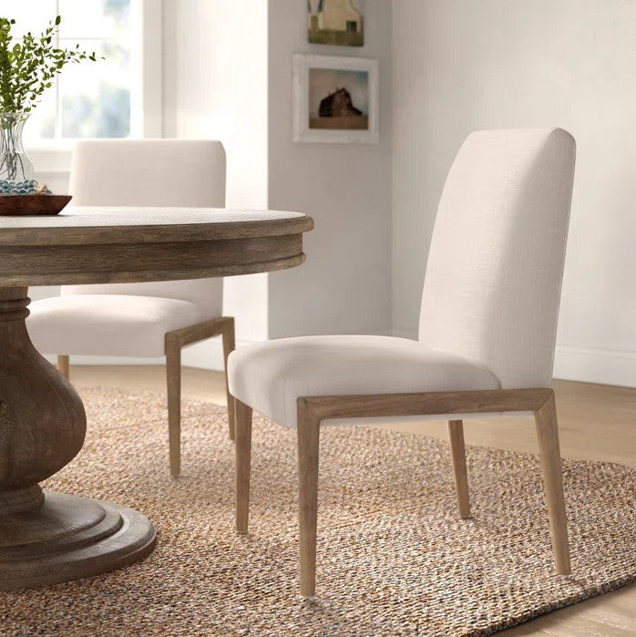 Palisades Dining Chair Cream | Light Brown Wood - dining-chairs