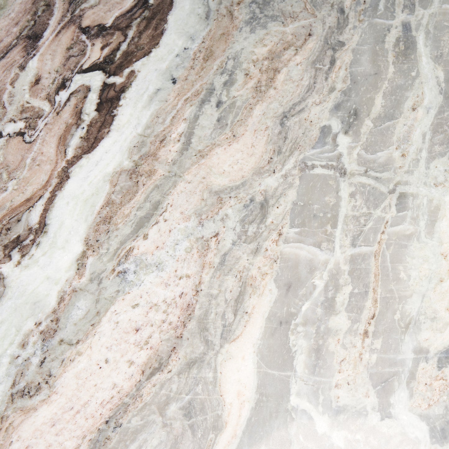 Allyson Dining Table Pink Marble | Medium Brown Wood - dining-table