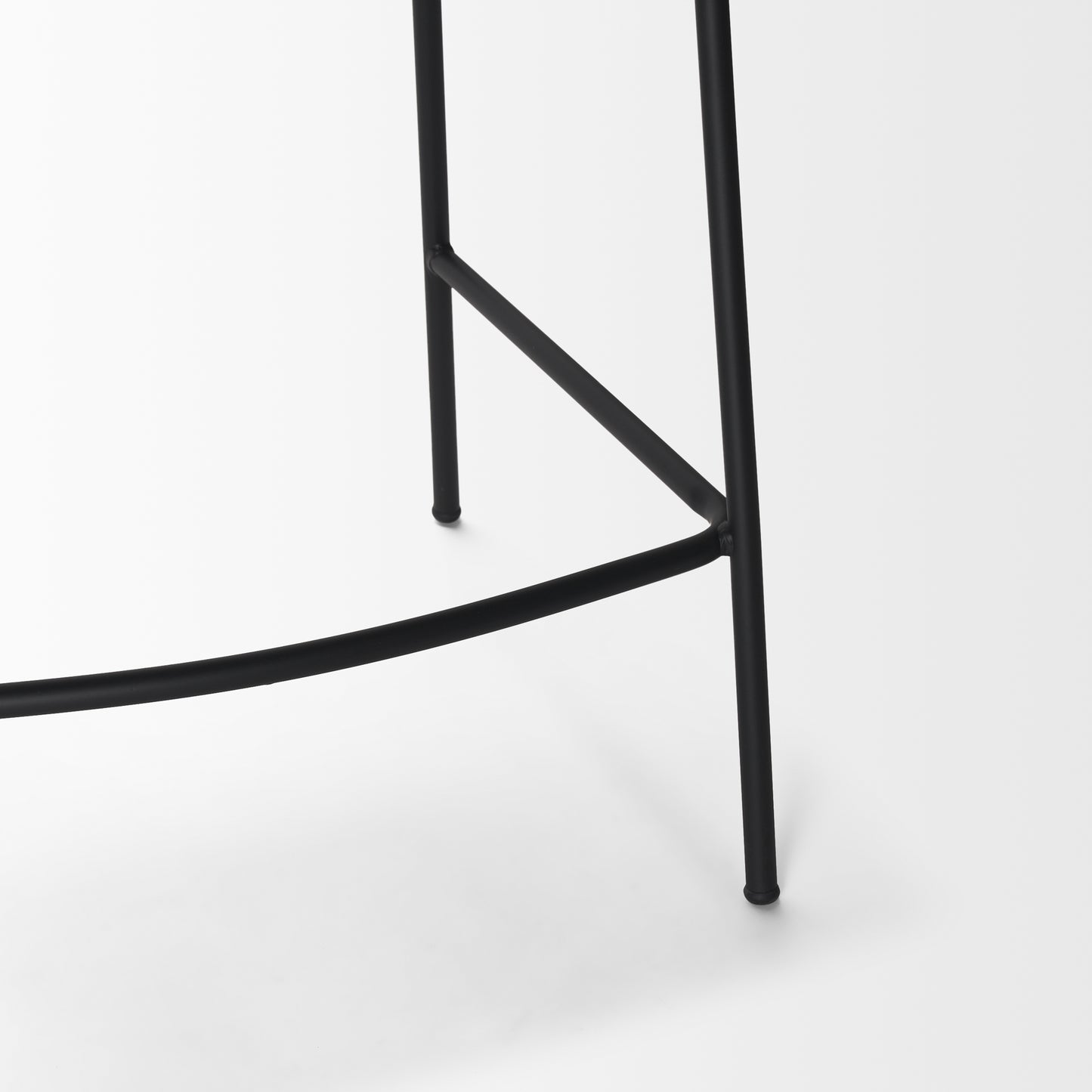 Carolyn Counter Stool w/ Gray Fabric & Matte Black Metal