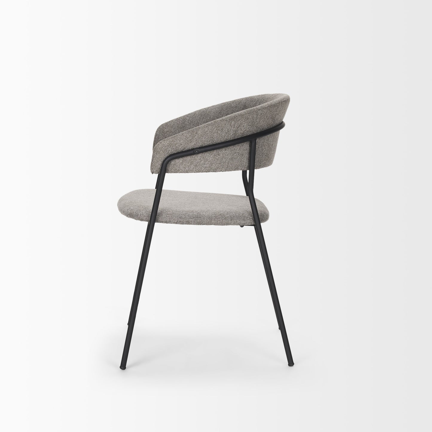 Carolyn Dining Chair Gray Fabric | Black Metal - dining-chairs