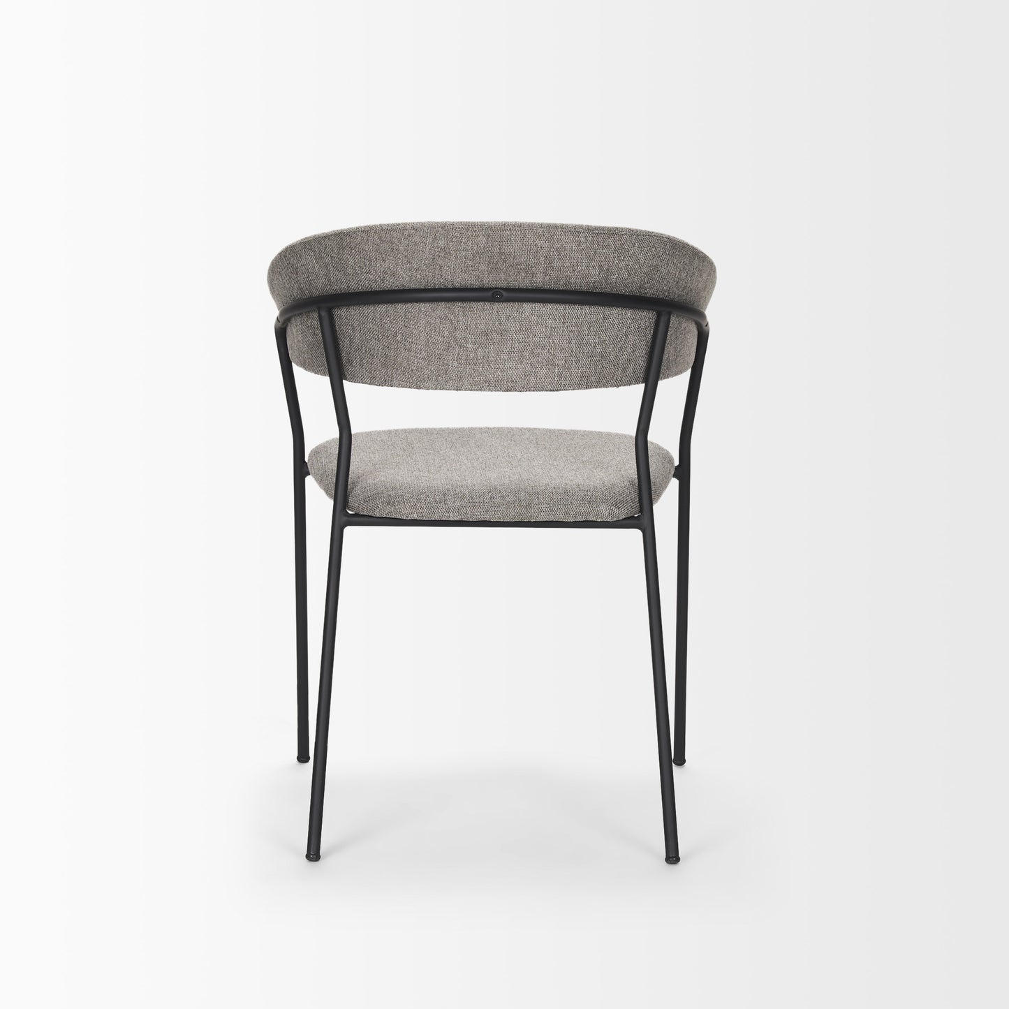 Carolyn Dining Chair Gray Fabric | Black Metal - dining-chairs