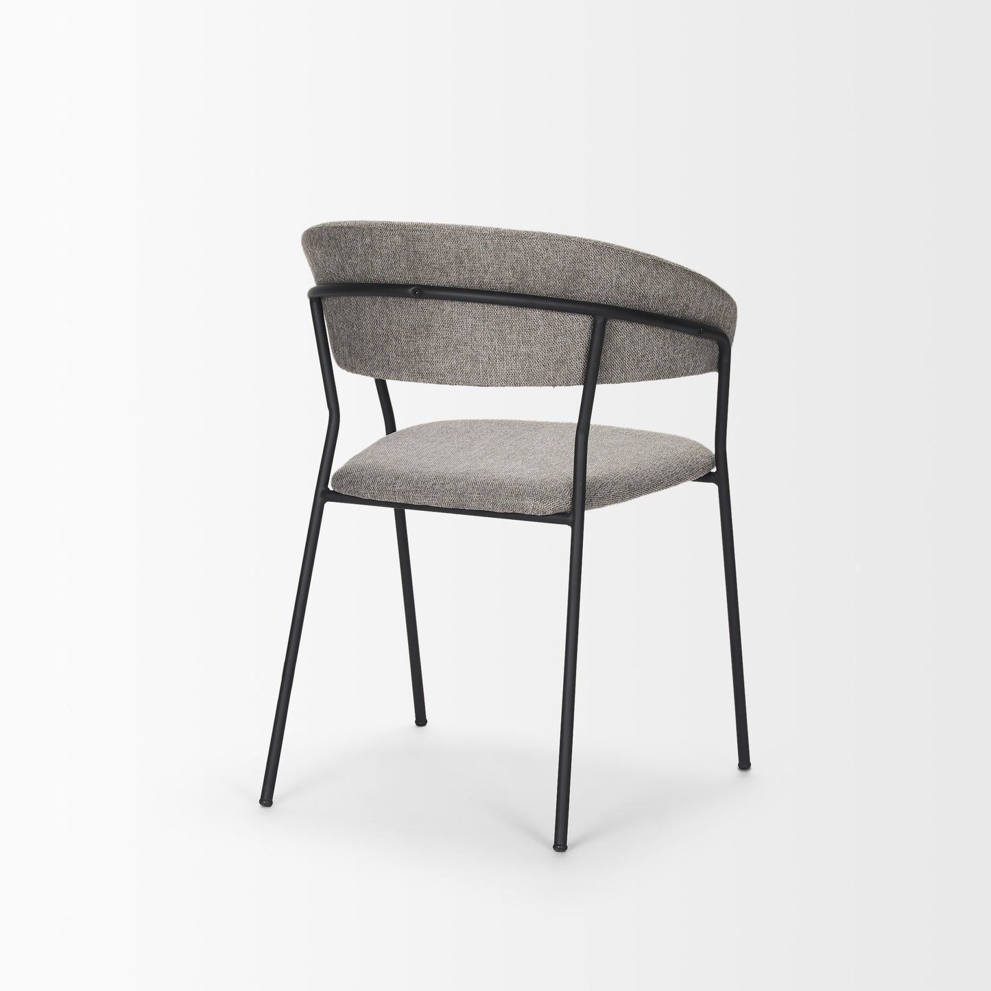Carolyn Dining Chair Gray Fabric | Black Metal - dining-chairs