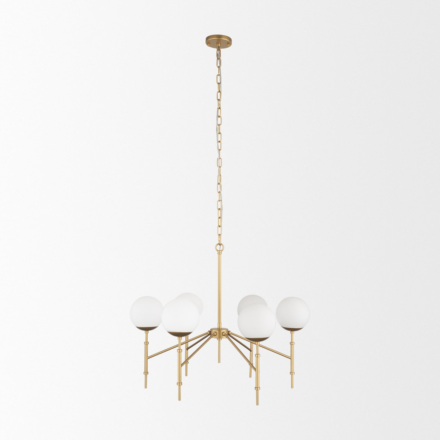 Edie Chandelier Gold Metal | 6 Light - chandeliers