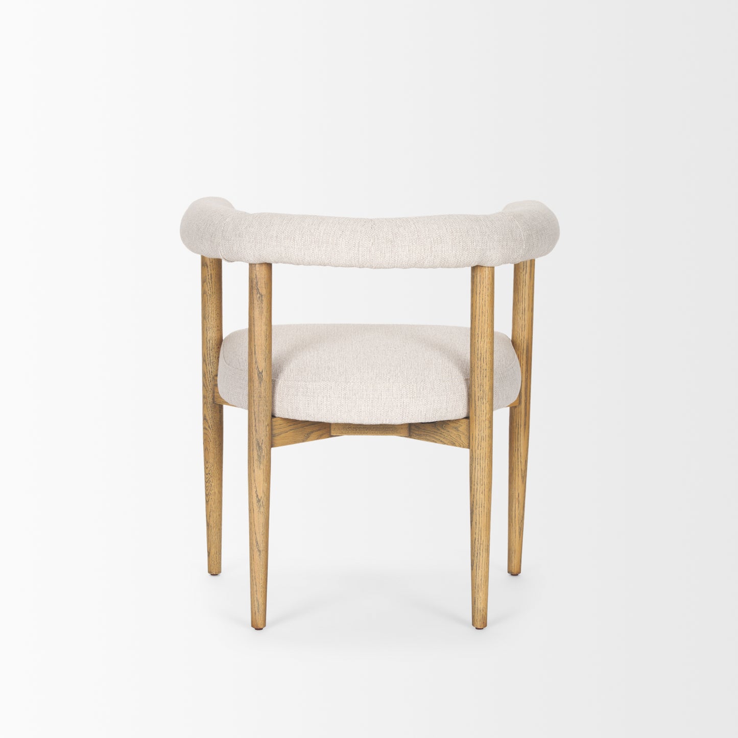 Arden Dining Chair Medium Brown Wood | Gray Fabric - dining-chairs