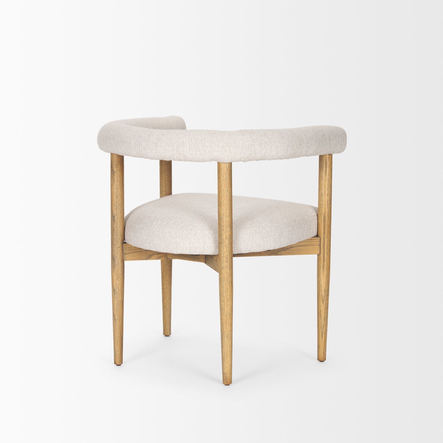 Arden Dining Chair Medium Brown Wood | Gray Fabric - dining-chairs