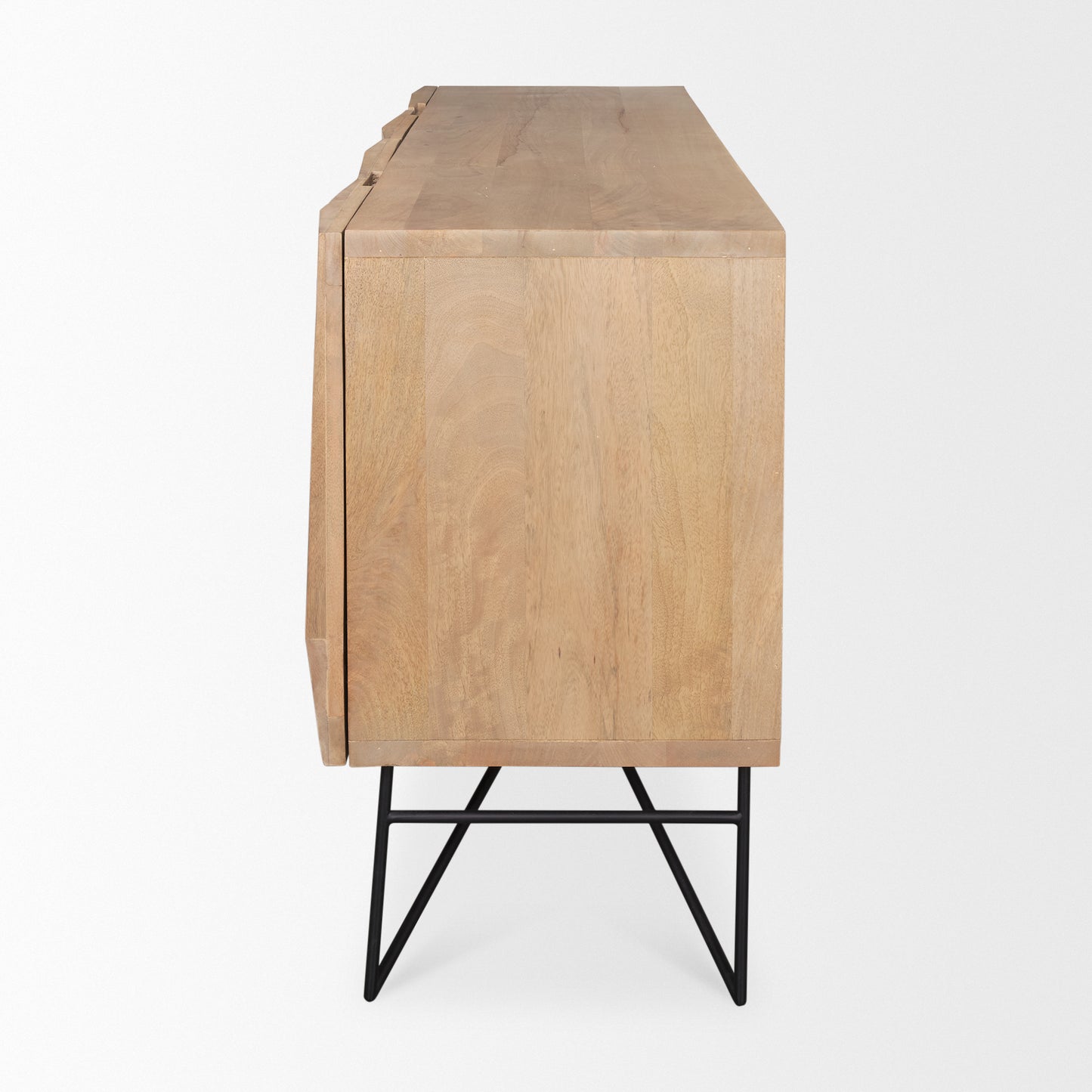 Darwin Sideboard Light Brown Wood | Black Metal - sideboards-and-buffets