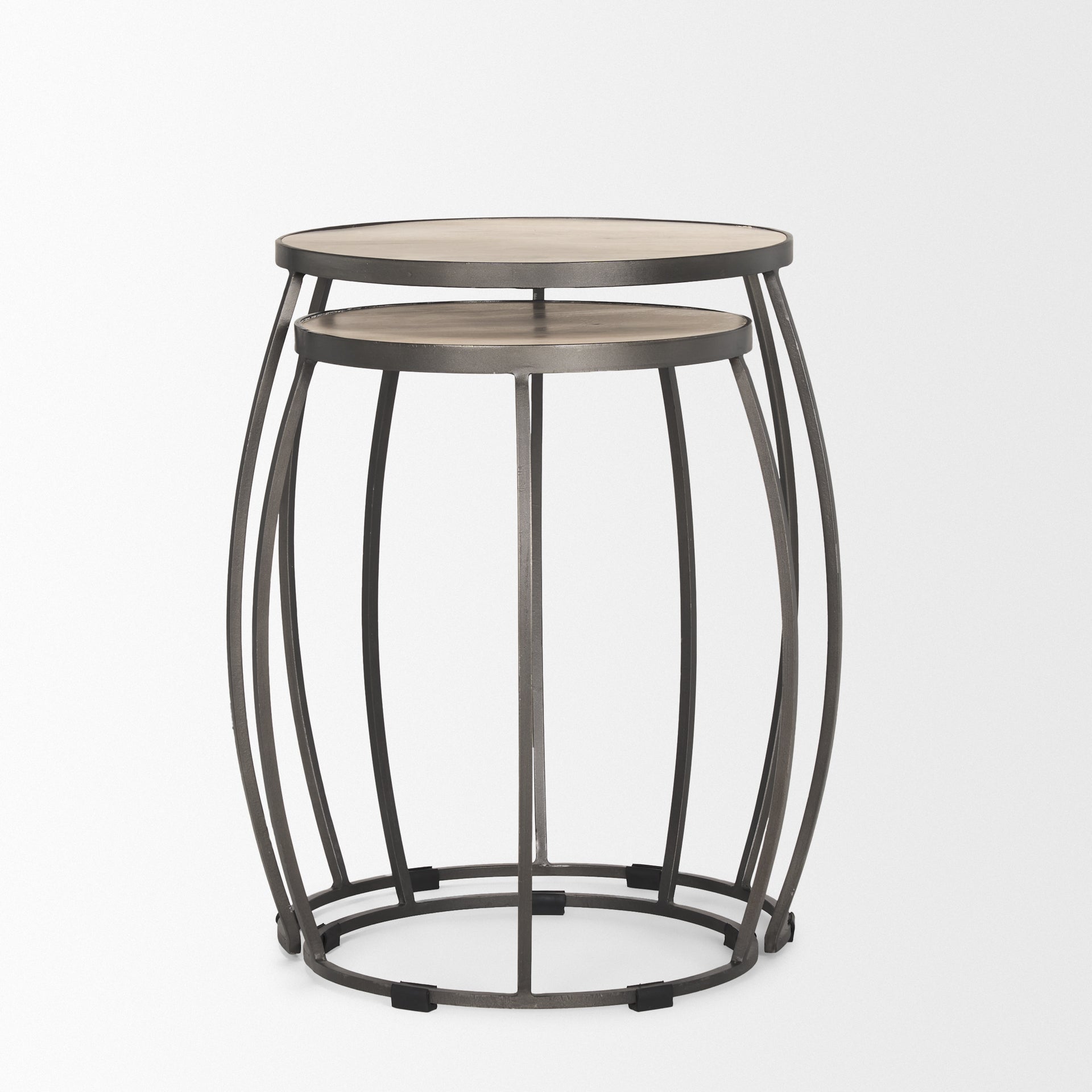 Clapp Accent Table White Wash | Silver Metal - accent-tables