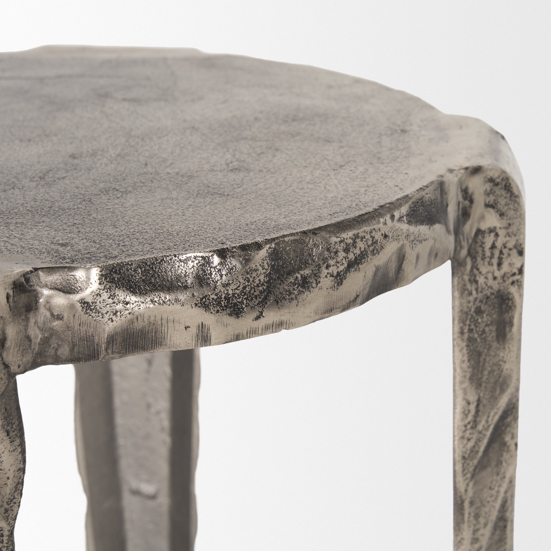 Randy Accent Table Nickel | Metal - accent-tables