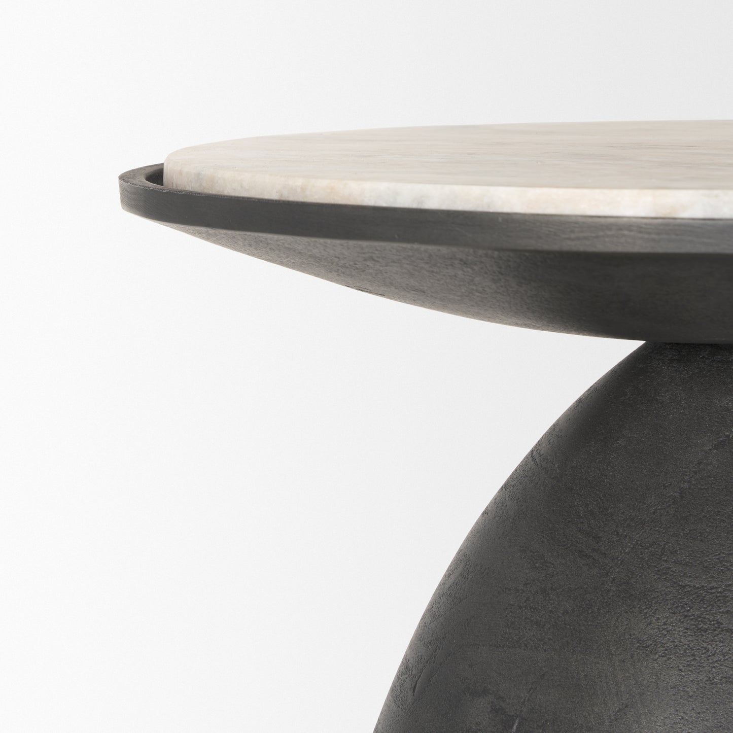 Russo Accent Table Gunmetal | Marble - accent-tables