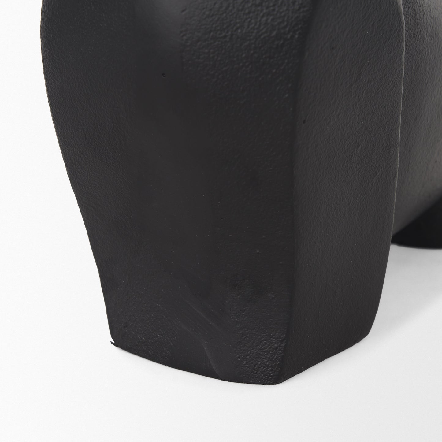 Radu Large Matte Black Metal Bull Decorative Object