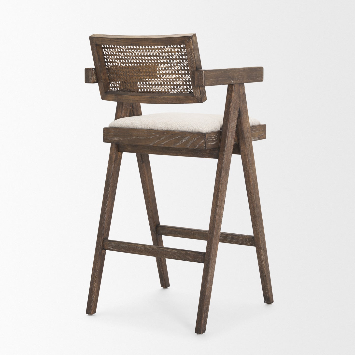 Indie Upholstered Seat Bar Counter Stool Medium Brown | Bar - bar-stools