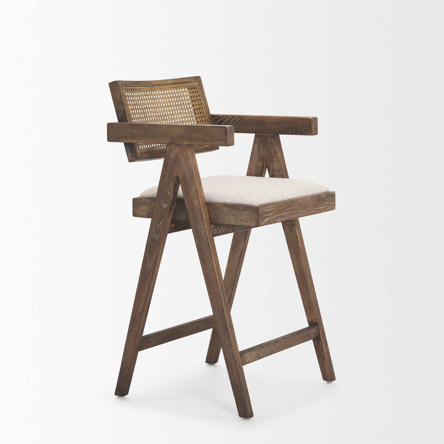 Indie Upholstered Seat Bar Counter Stool Medium Brown | Counter - bar-stools
