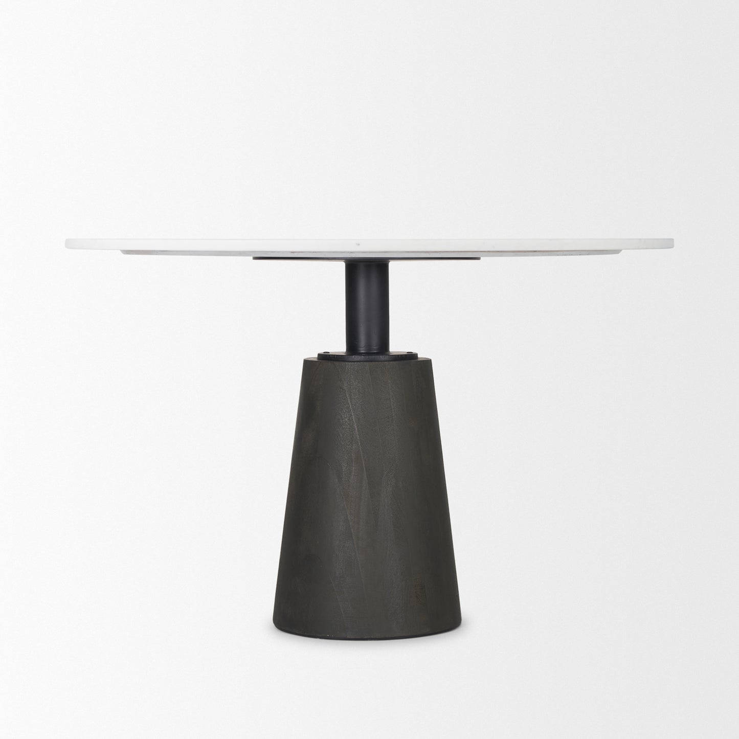 Maxwell Dining Table White Marble | Black Wood - dining-table