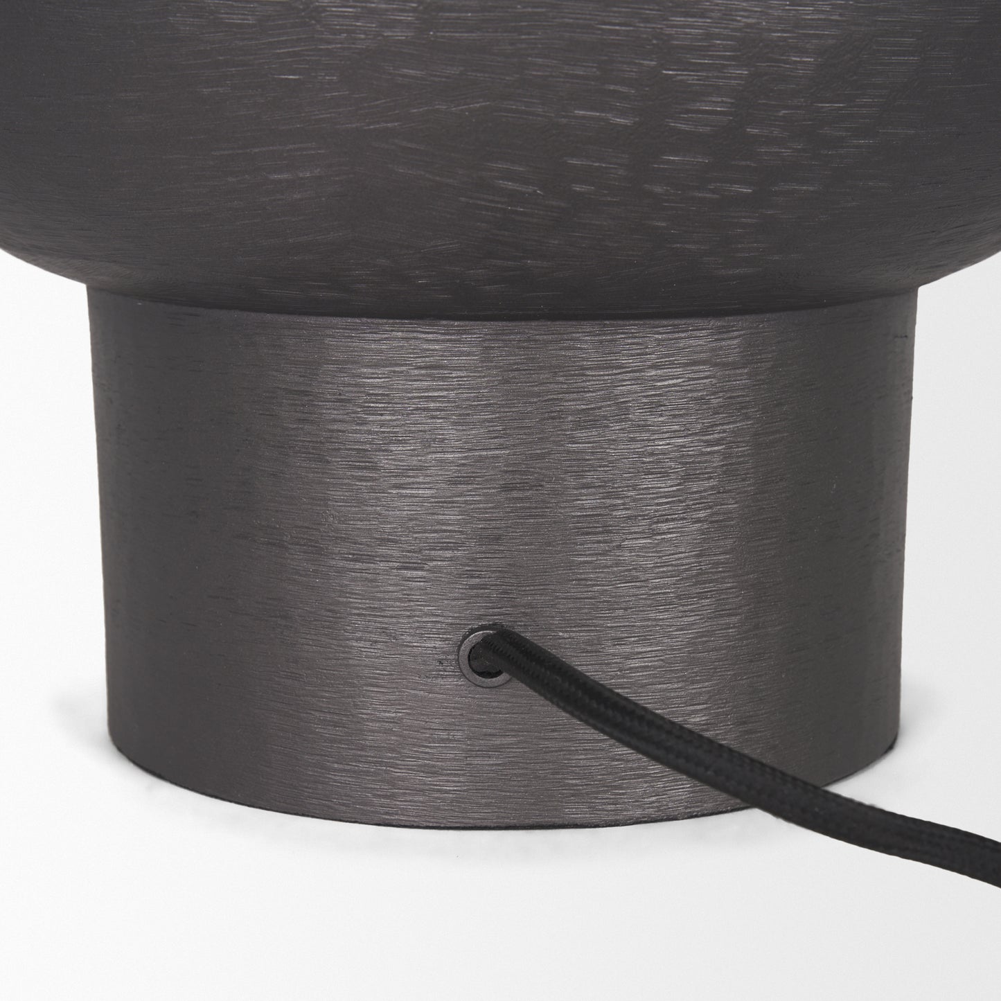 Salaah Black Brushed Metal w/ Beige Shade Table Lamp