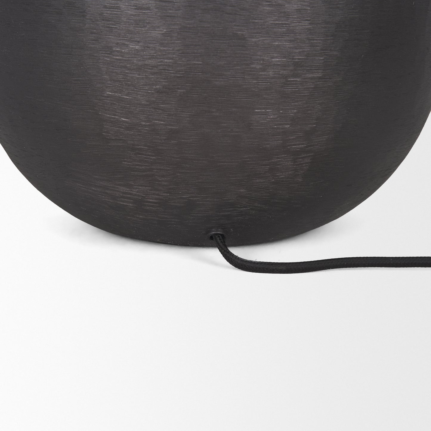 Sadiyah Black Brushed Metal w/ Beige Shade Table Lamp