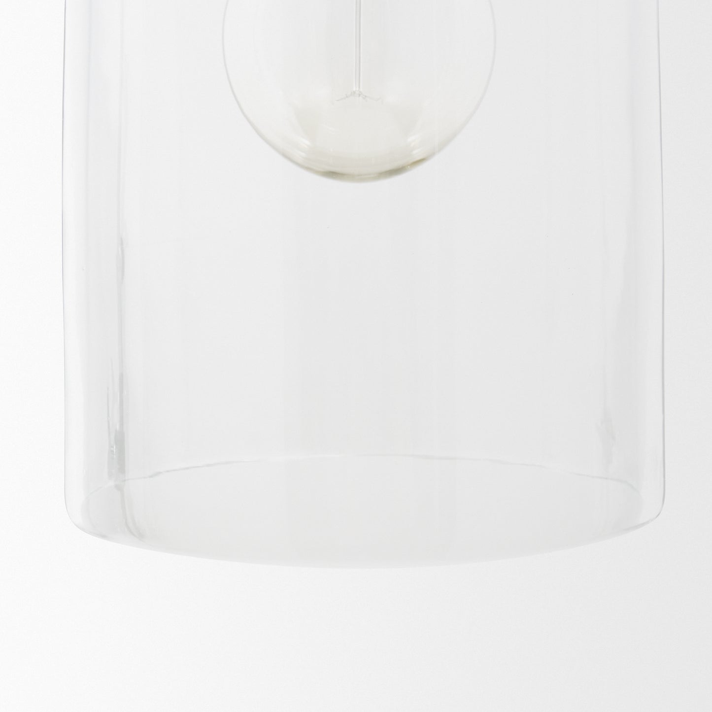 Sadah Tall Clear Blown Glass w/ Gold Metal Pendant Light