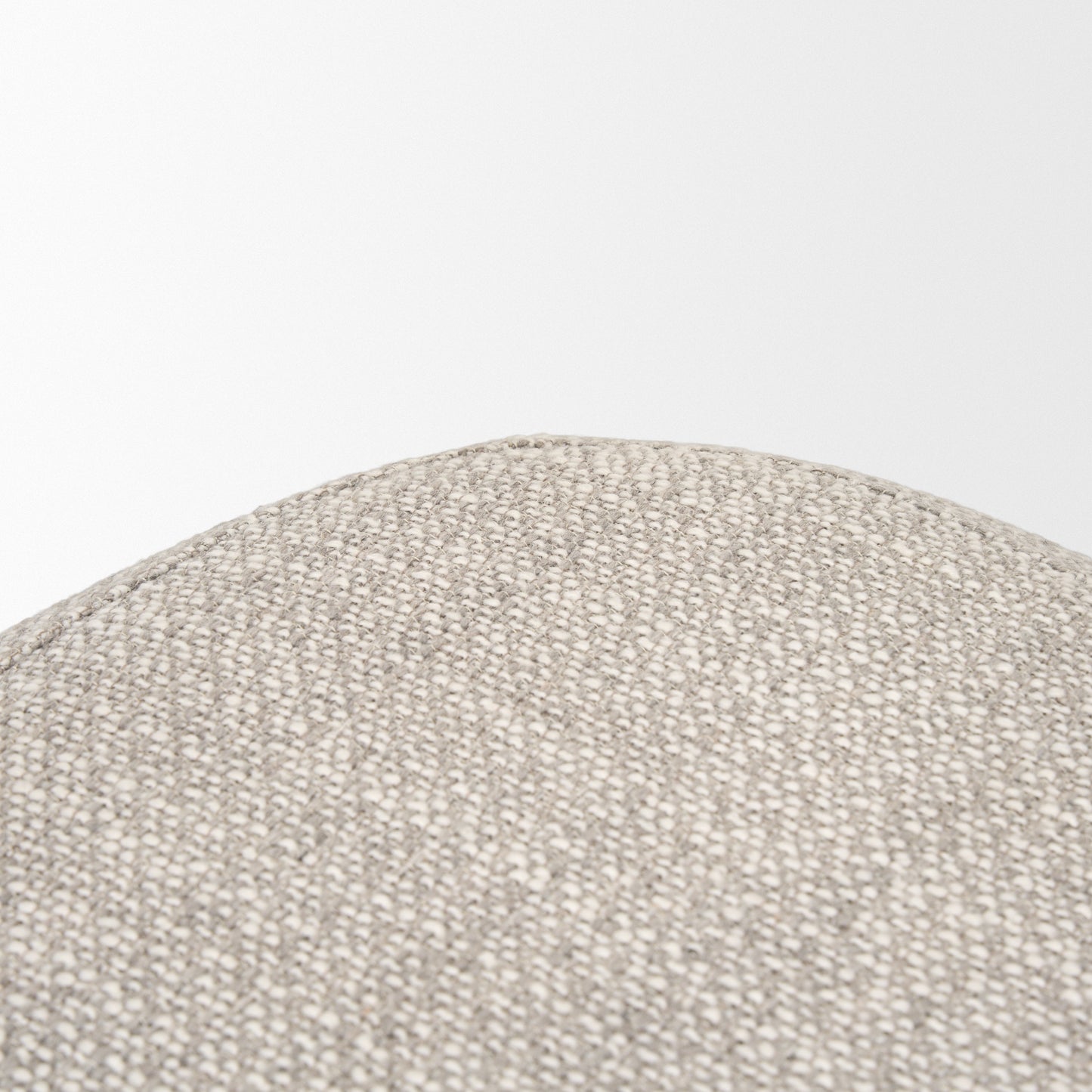 Siren Stool Gray Fabric | Brown Wood - poufs