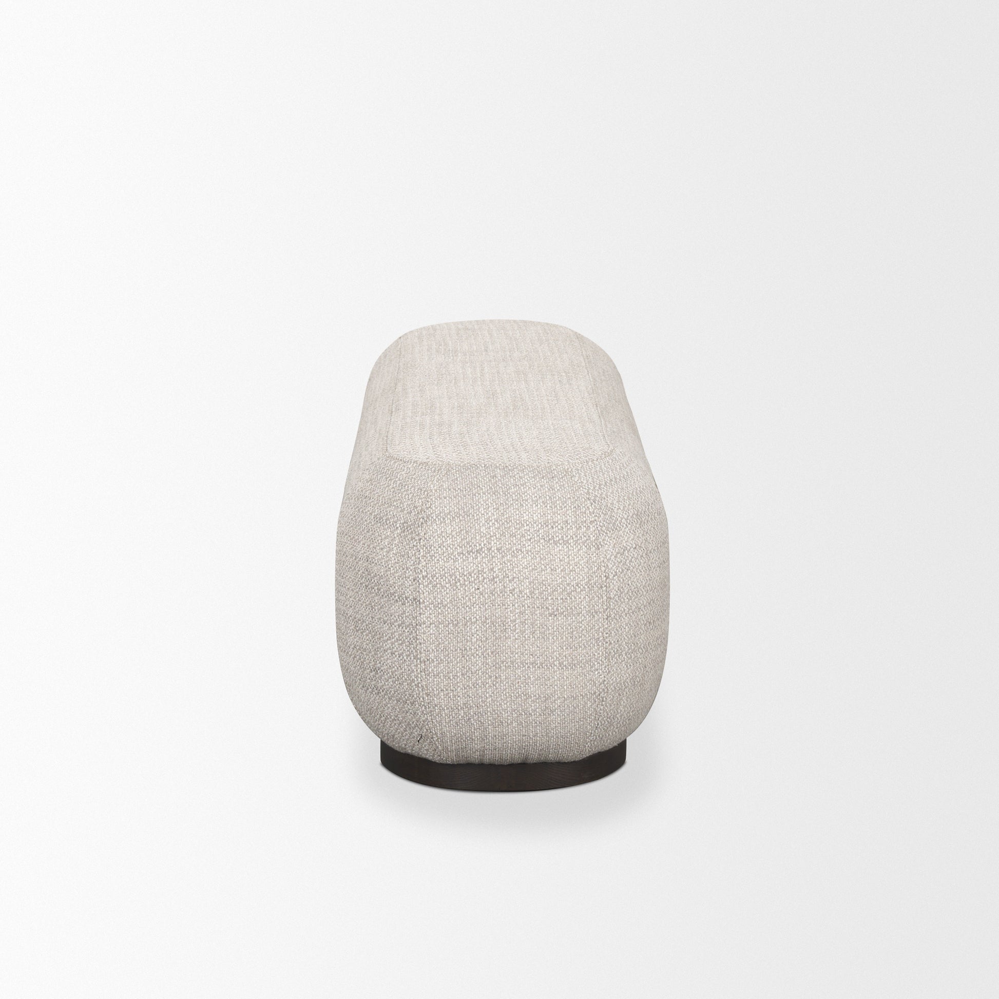 Siren Bench Gray Fabric | Brown Wood - benches