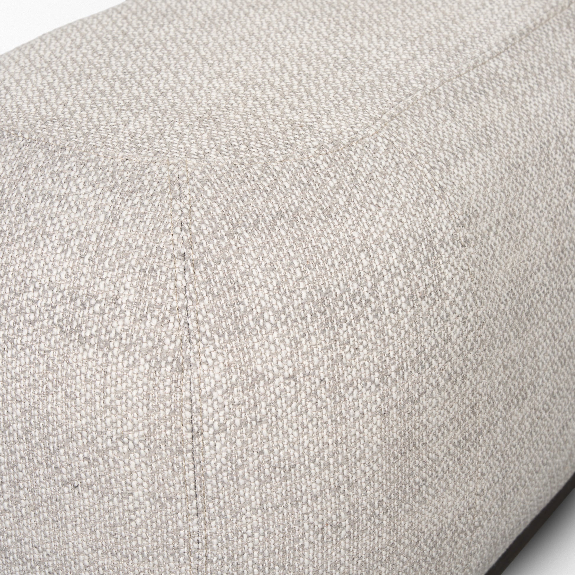Siren Bench Gray Fabric | Brown Wood - benches