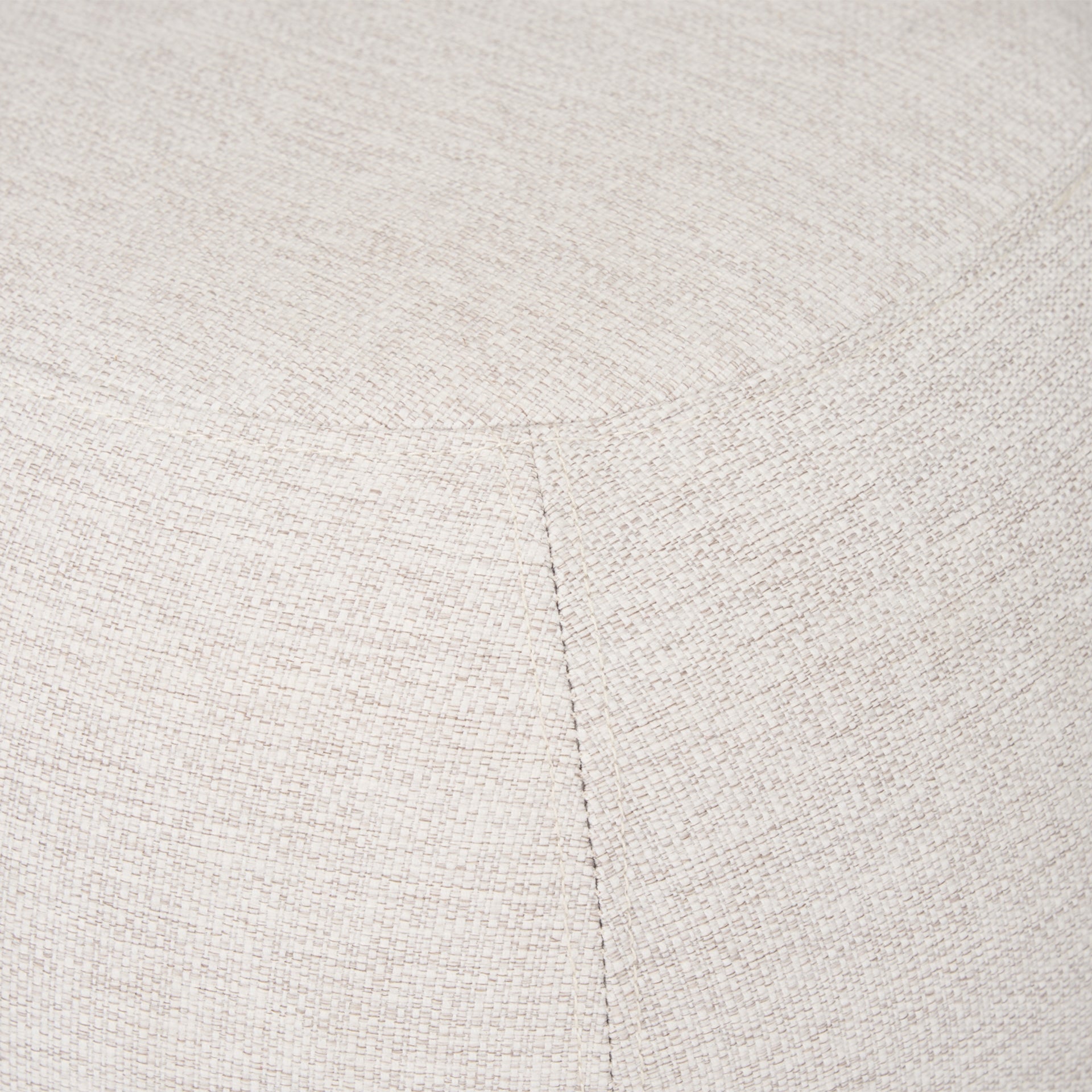 Siren Stool Cream Fabric | Light Brown Wood - poufs