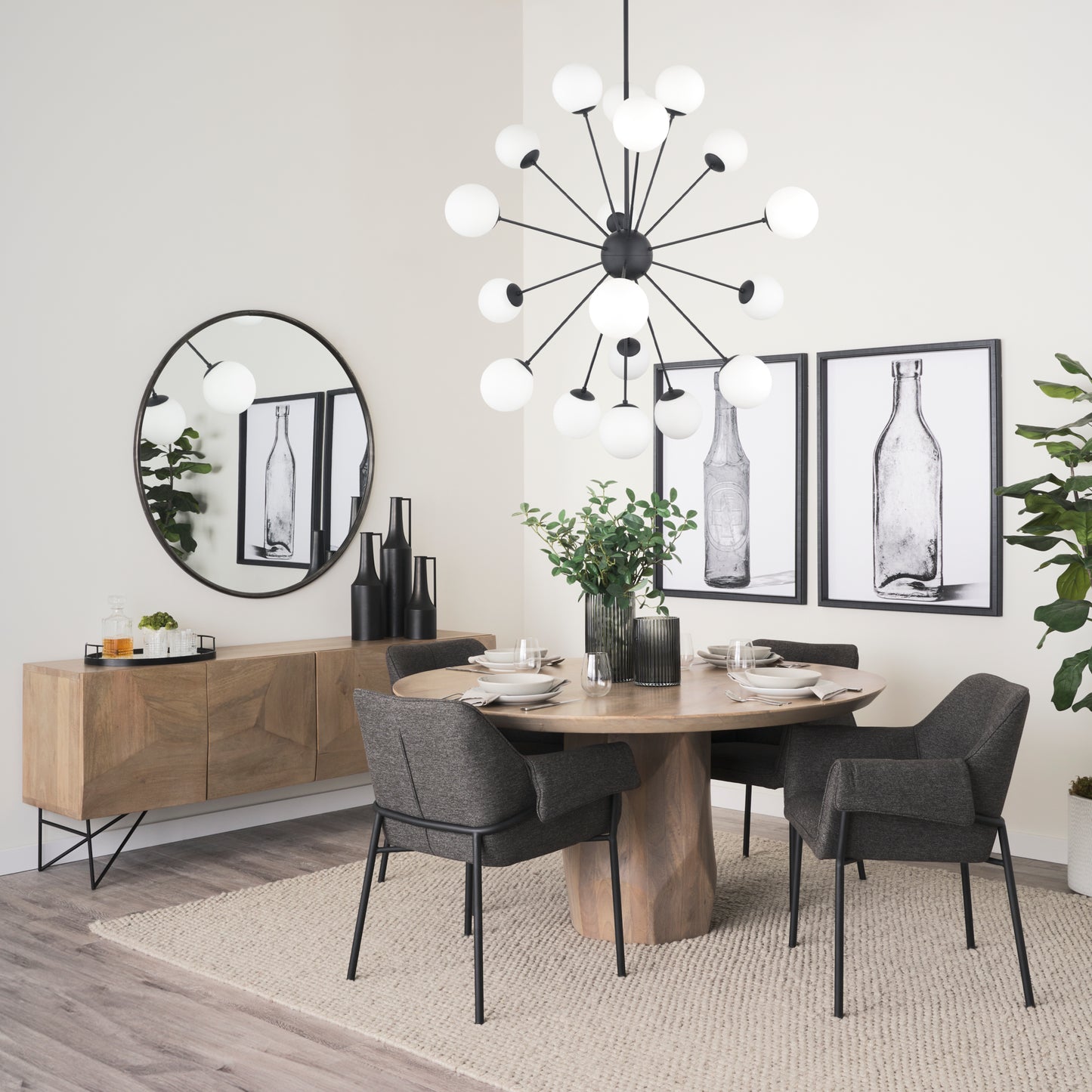 Barbara Chandelier Matte Black | 18 Light - chandeliers