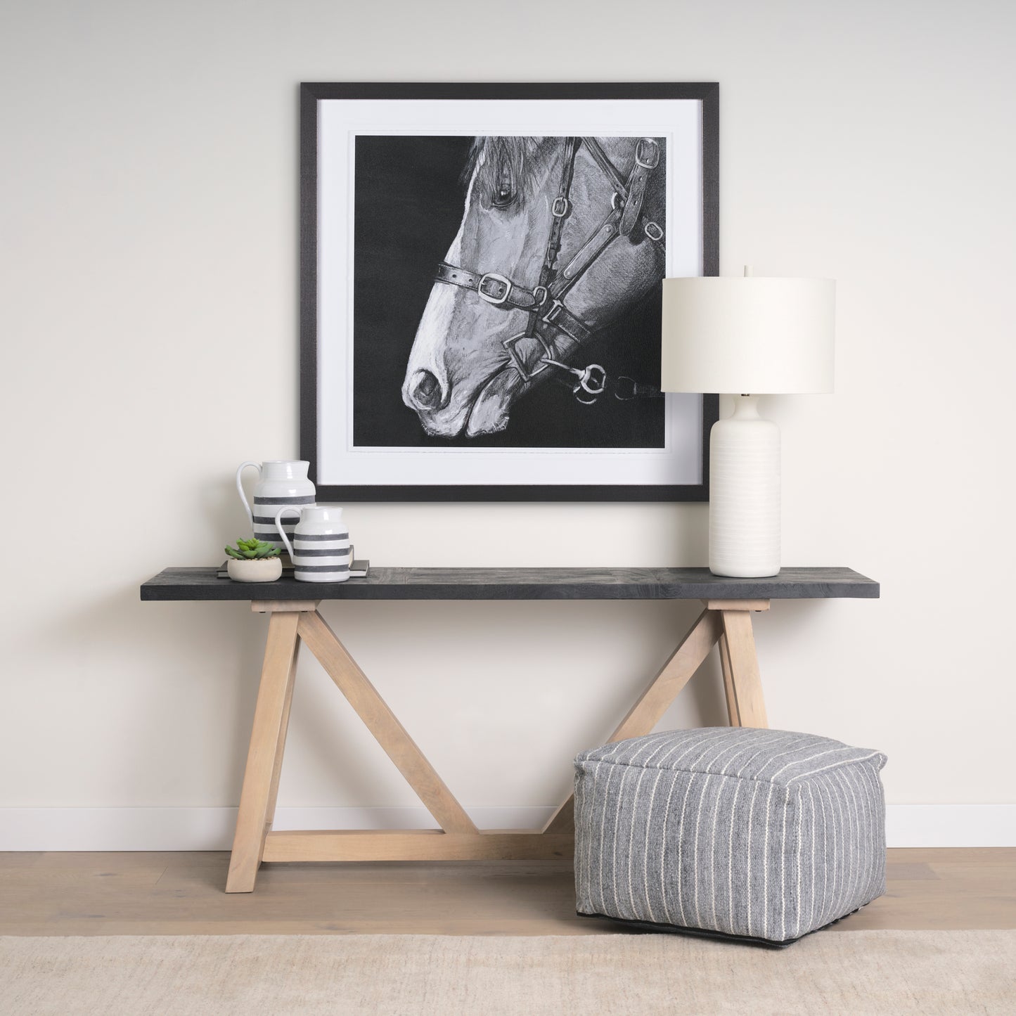 Melanie Table Lamp White Ceramic | White Shade - table-lamps