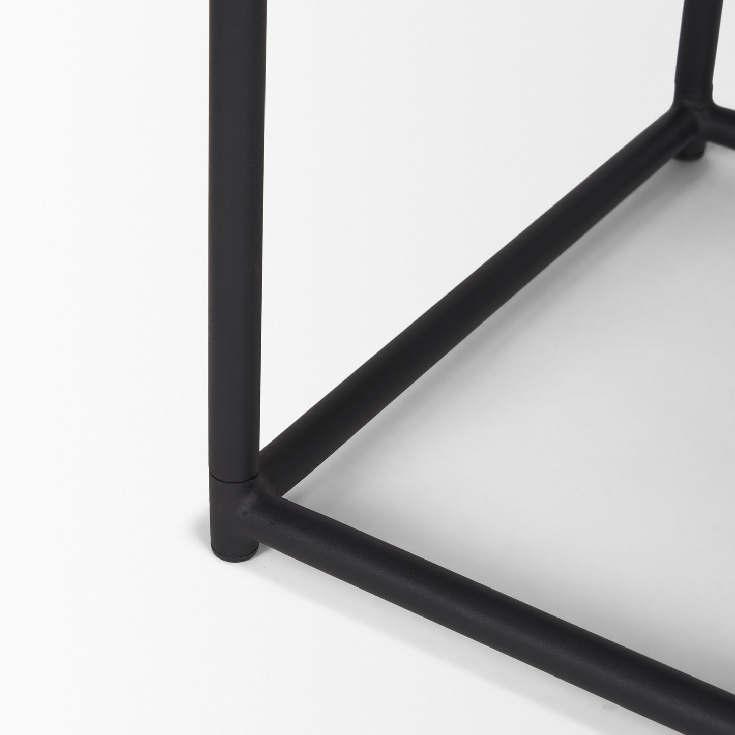 Taniel Brown Leather w/ Black Metal Stool