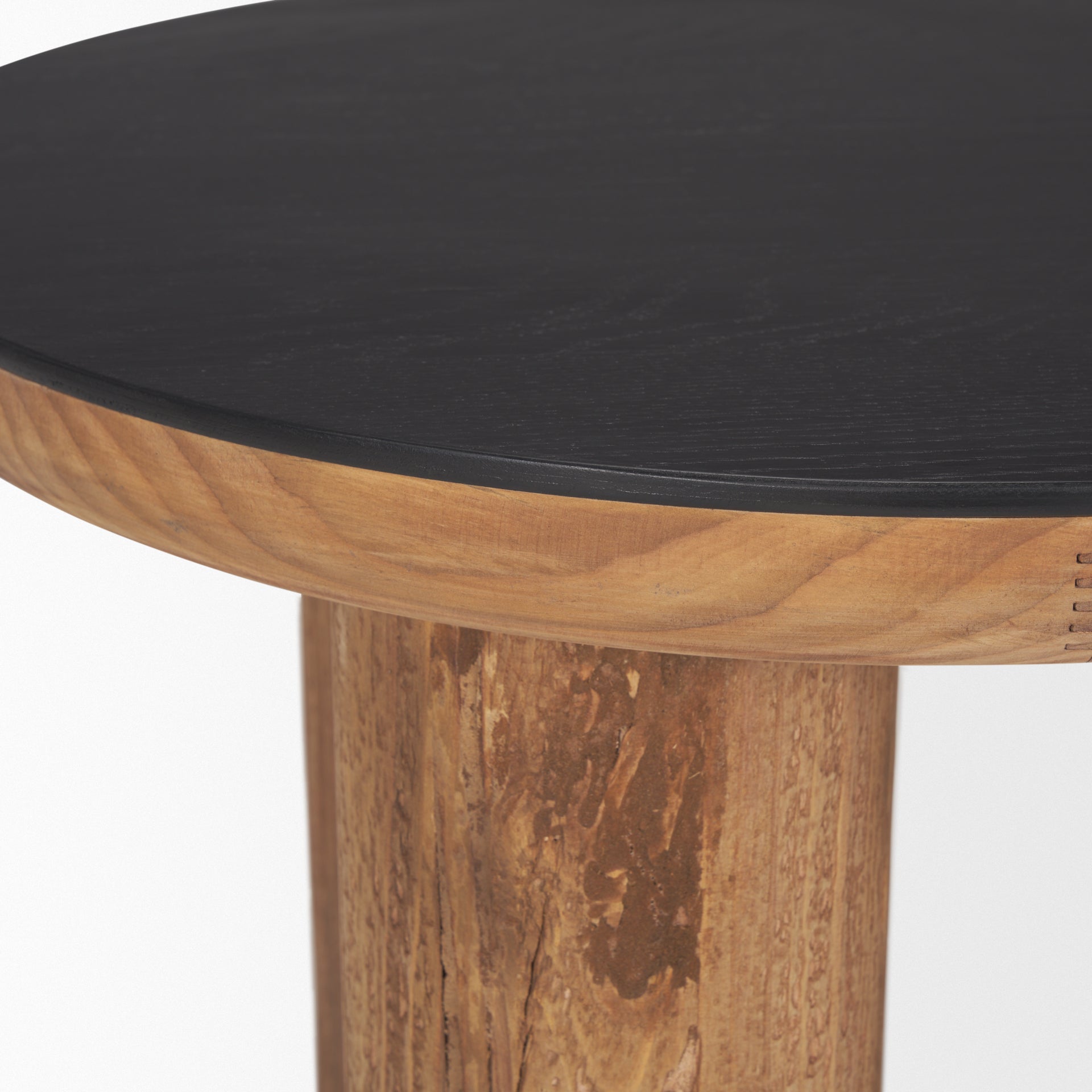Tucson Side Table Recycled Pine | Black Oak - end-and-side-tables