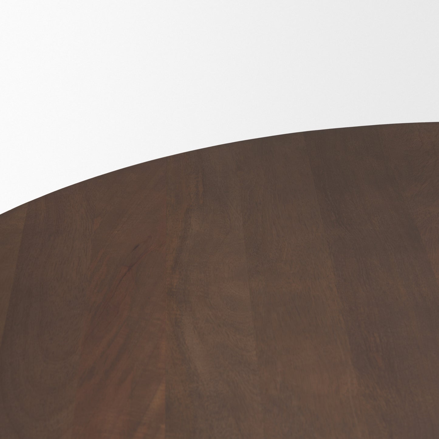Swanson Round Dining Table Dark Brown Wood | Black Metal - dining-table