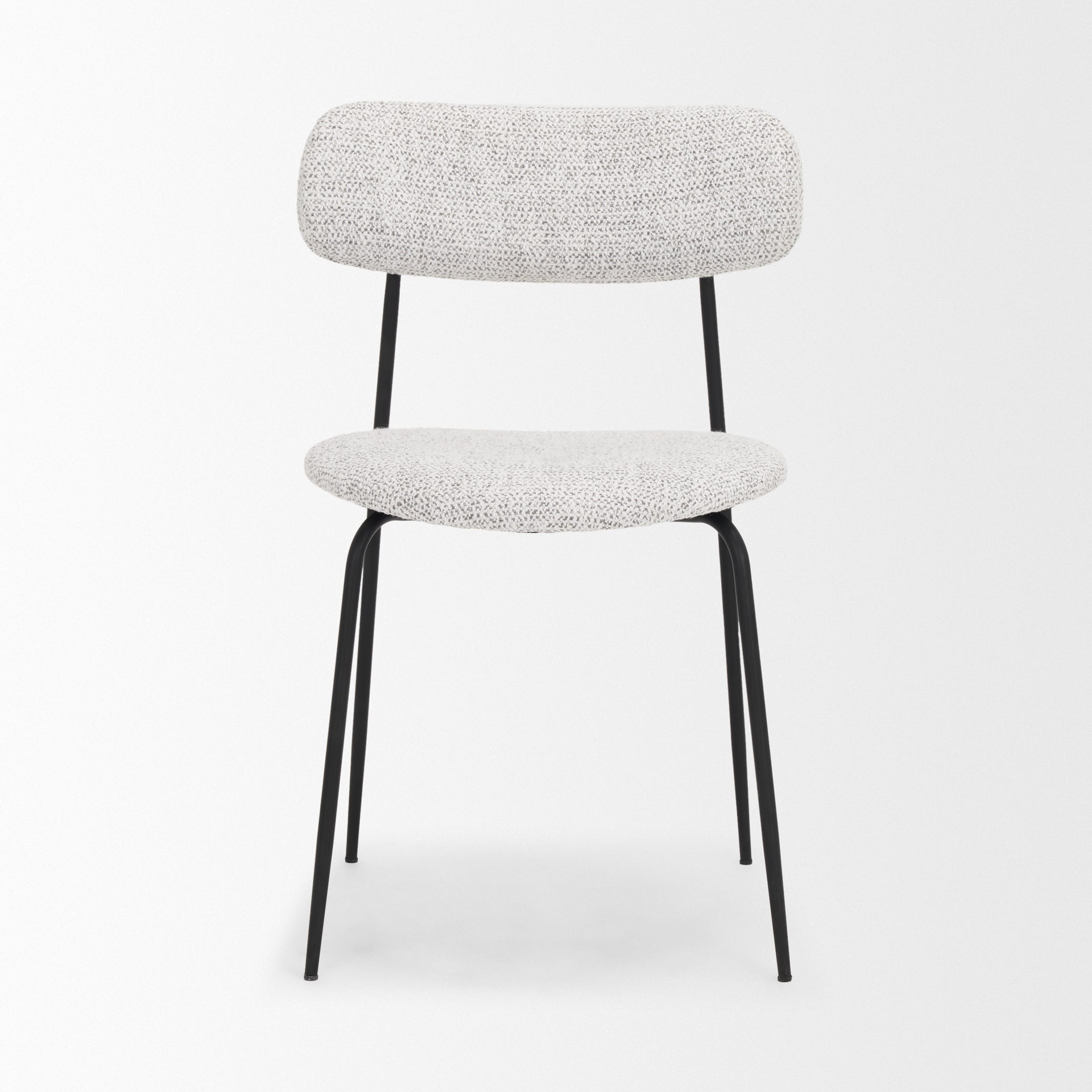 Casey Dining Chair Black Metal | Gray Fabric - dining-chairs