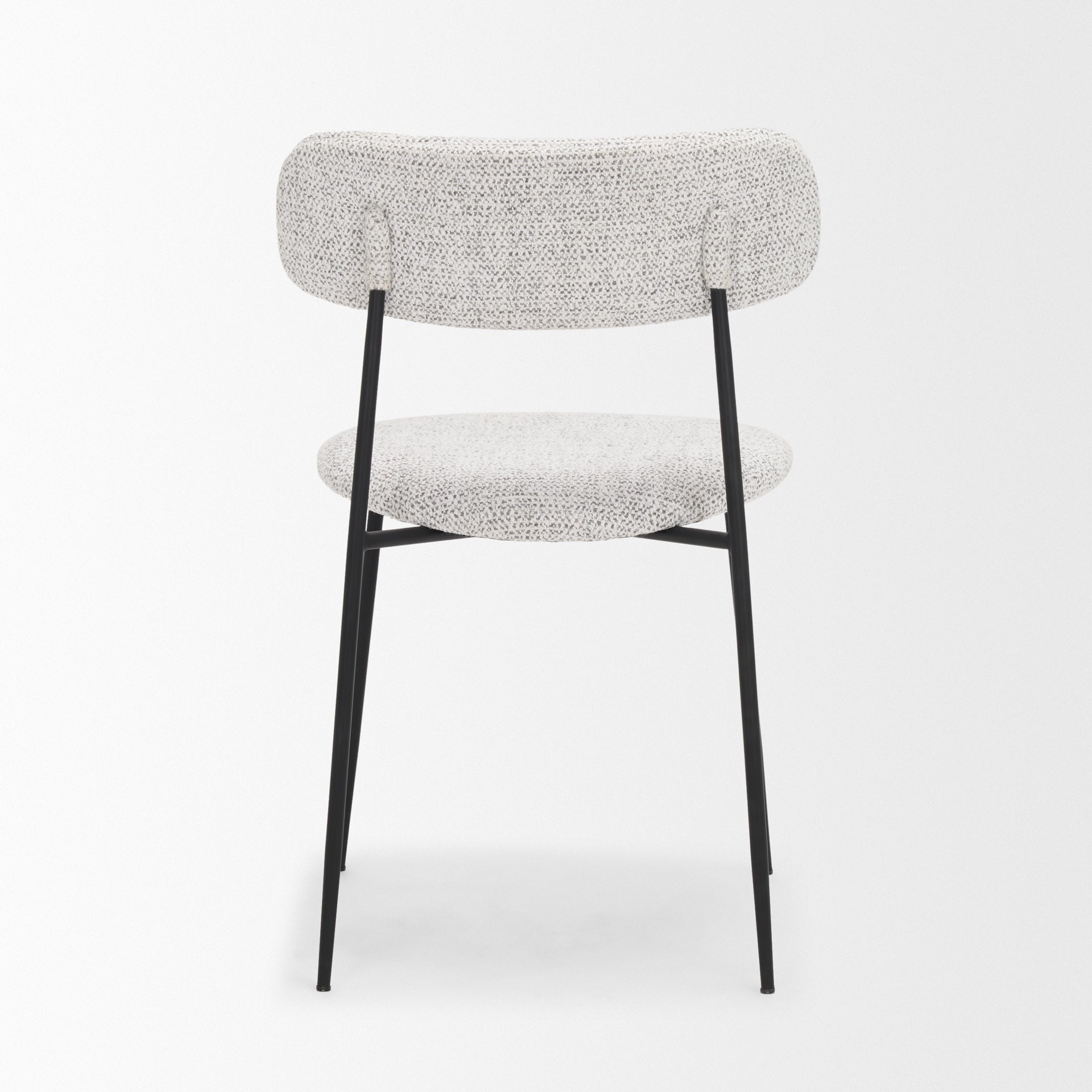 Casey Dining Chair Black Metal | Gray Fabric - dining-chairs