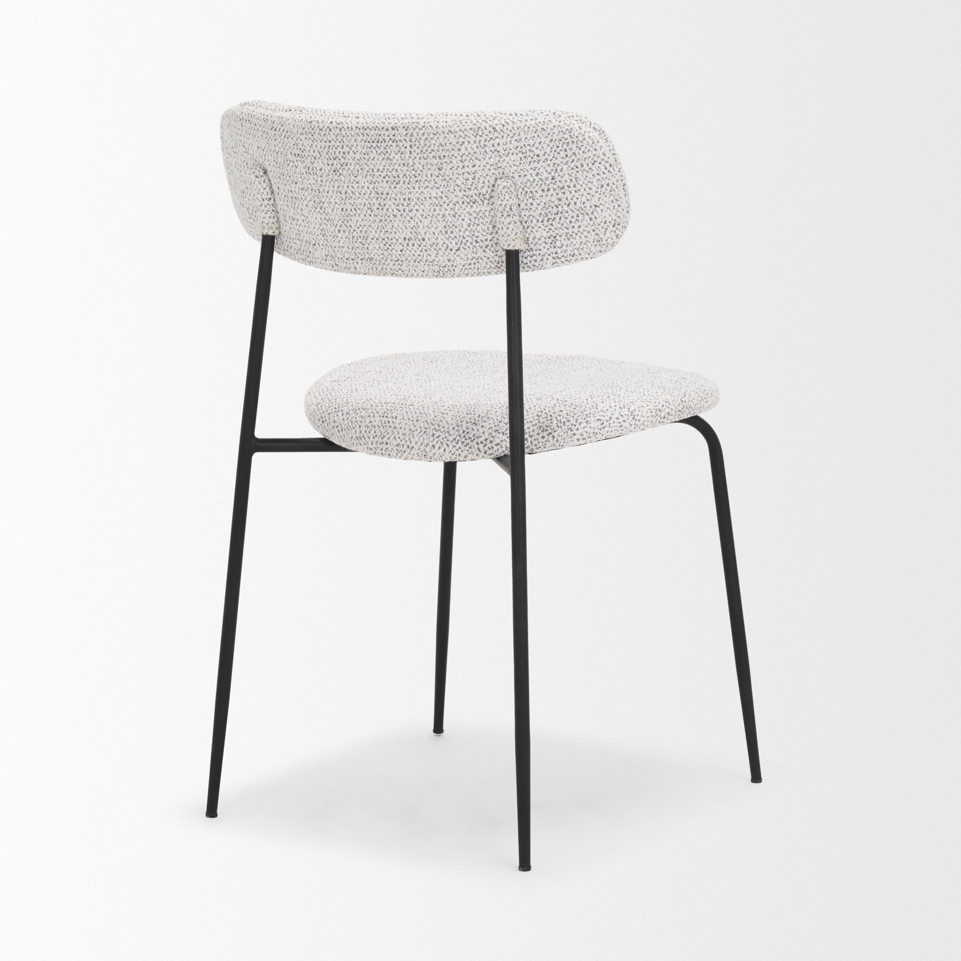 Casey Dining Chair Black Metal | Gray Fabric - dining-chairs