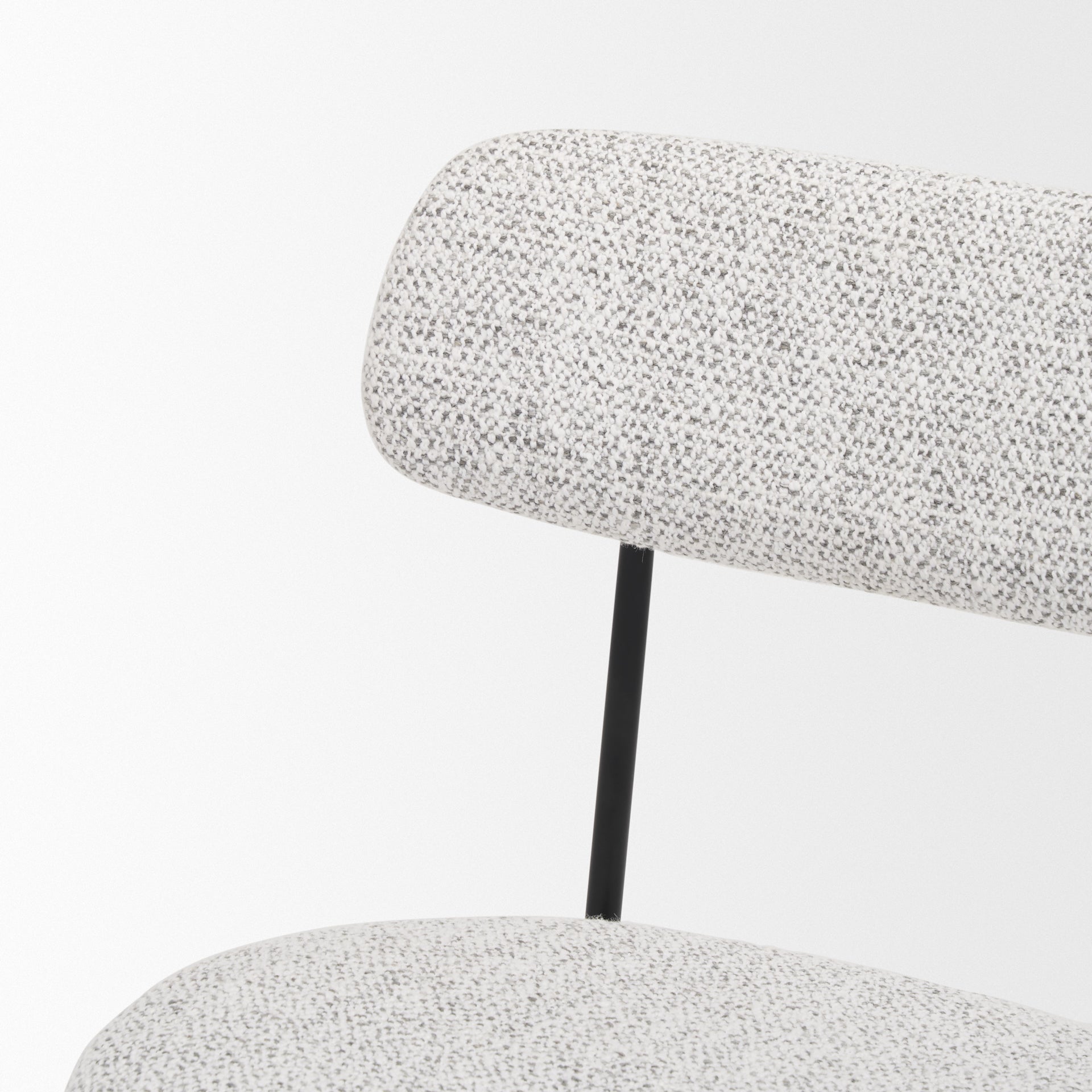 Casey Dining Chair Black Metal | Gray Fabric - dining-chairs