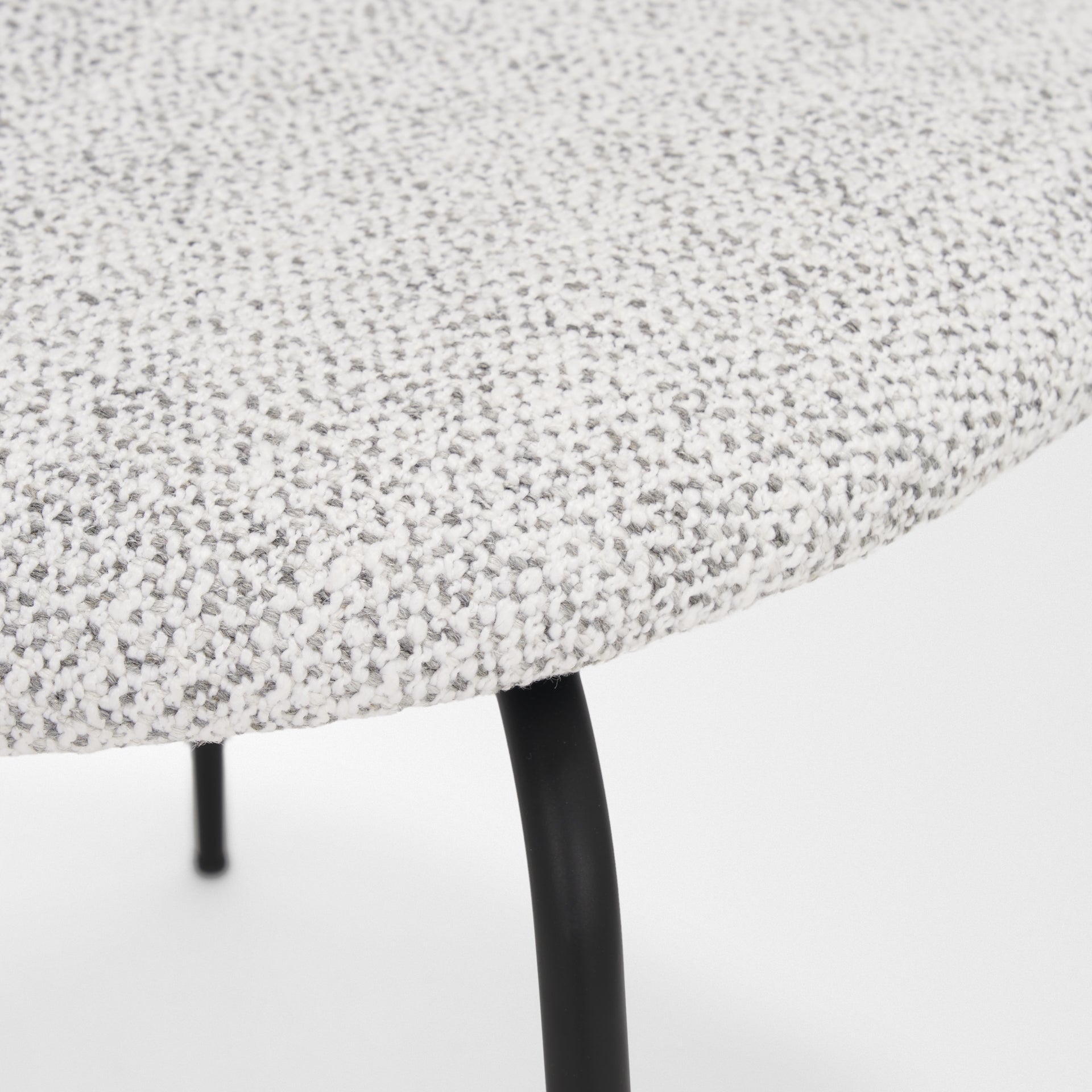 Casey Dining Chair Black Metal | Gray Fabric - dining-chairs