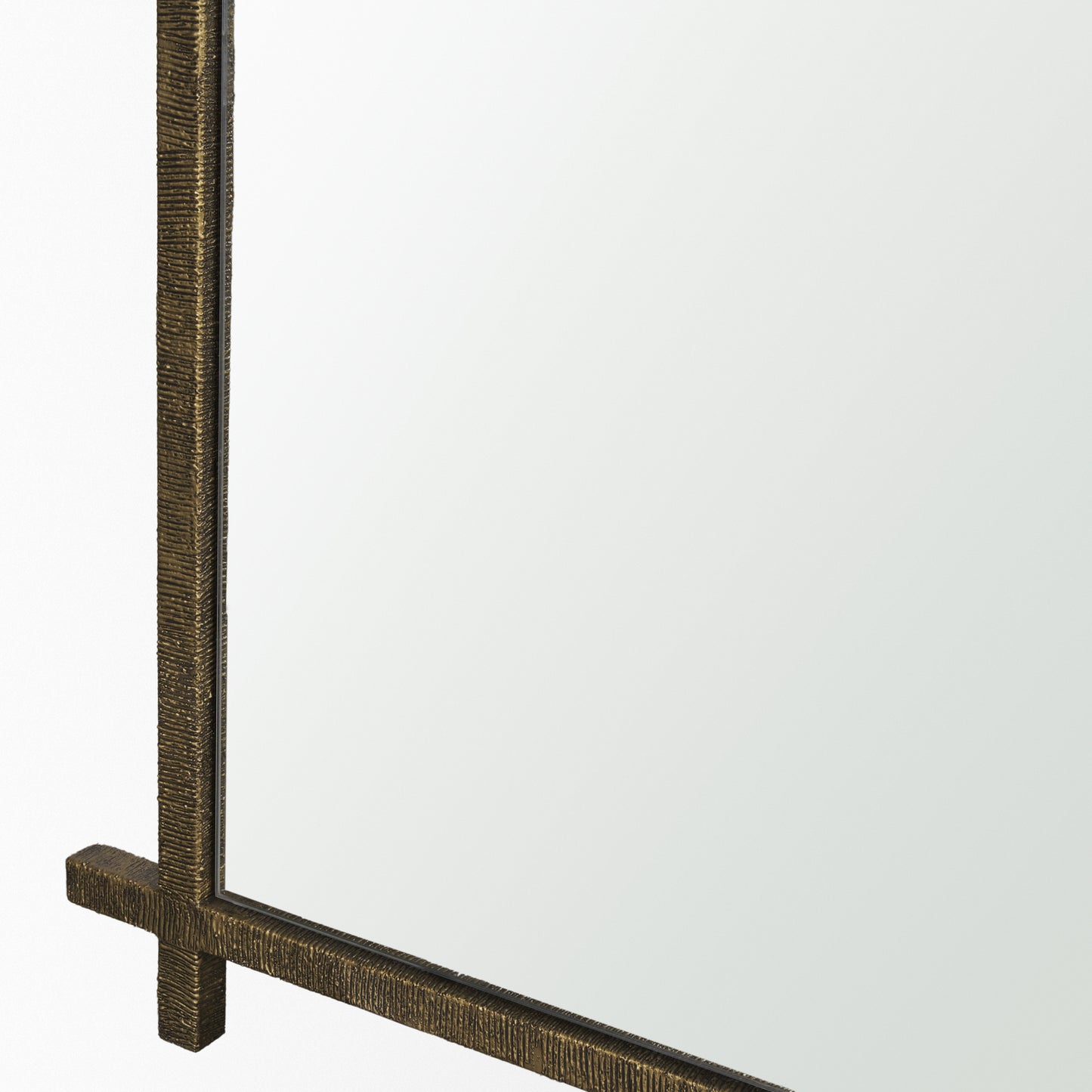 Tori Textured Gold Metal Cross Frame Wall Mirror