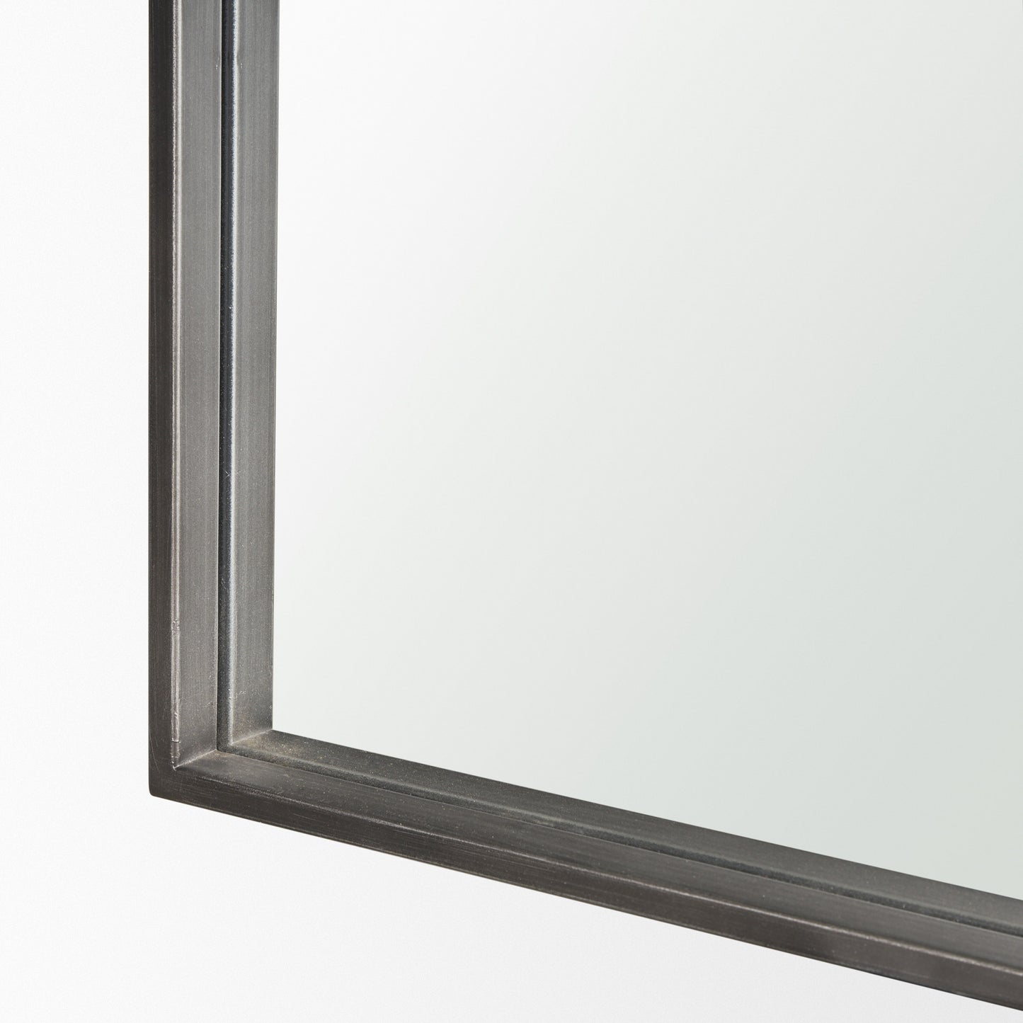 Tamira Tall Brushed Gunmetal Metal Arched Mirror