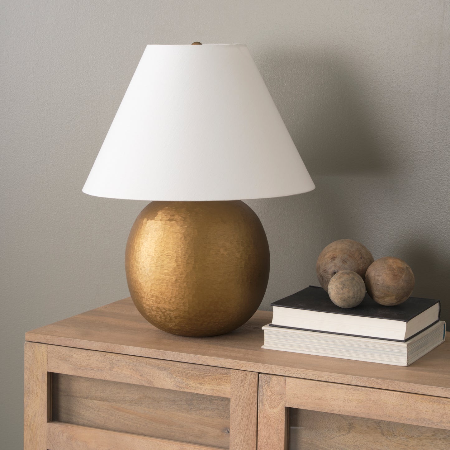 Sadiyah Table Lamp Gold Metal | Cream Shade - table-lamps