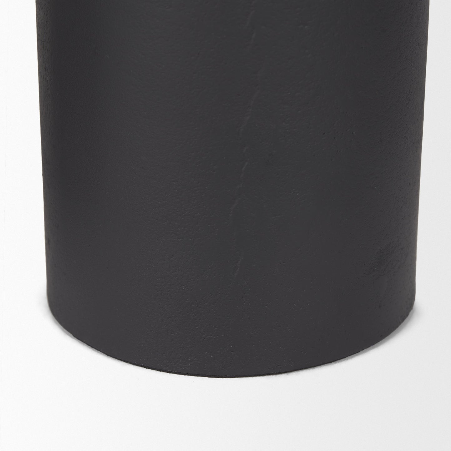 Petria Matte Black Textured Metal Taper Candle Holders