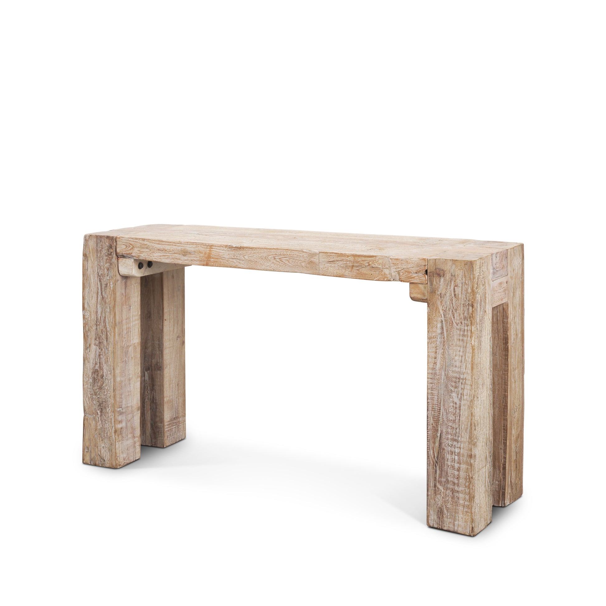 McArthur Console Table Reclaimed Wood | Whitewash - console-tables