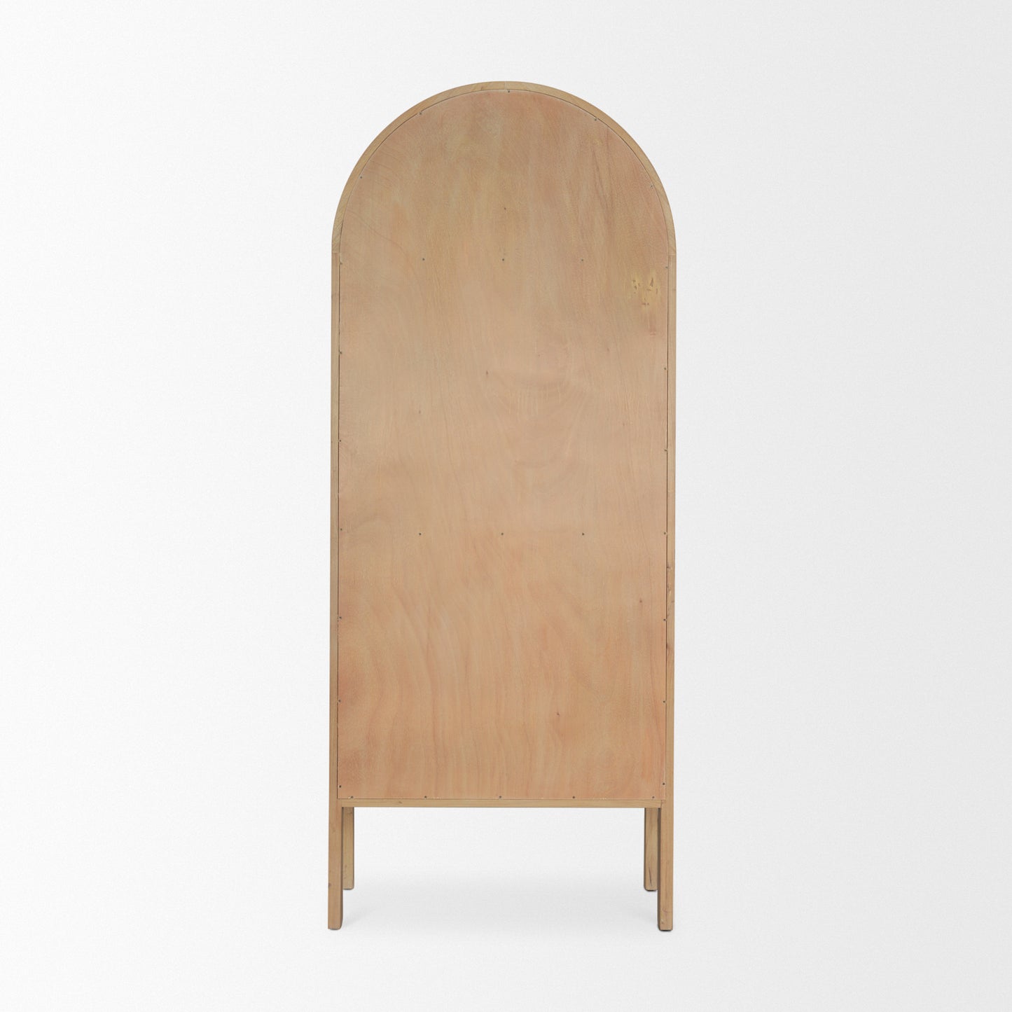 Callum Curio Cabinet Light Brown Wood | Clear Glass - cabinets