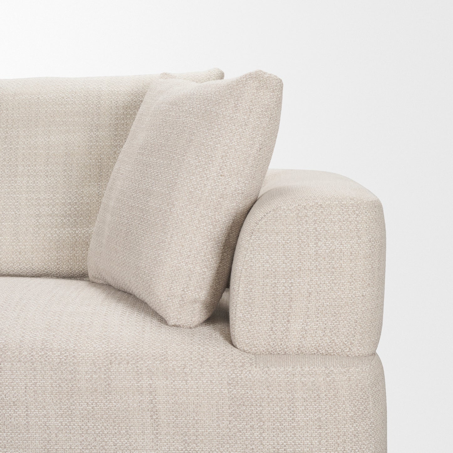 Warner Oatmeal 3 Piece Sofa Set w/Corner Piece